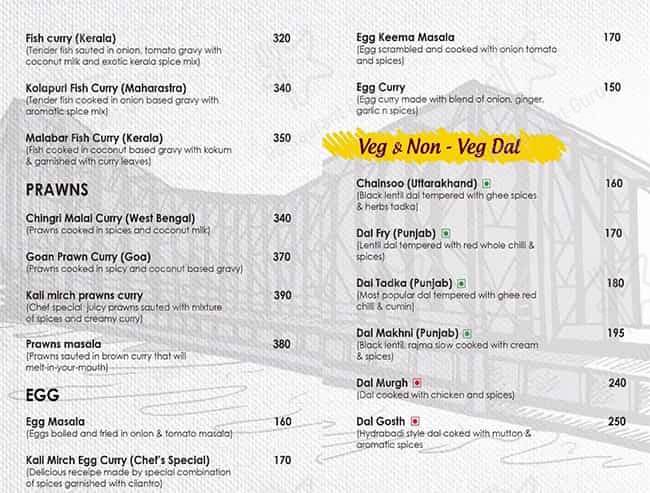 Kali Mirch Cafe & Restaurants menu