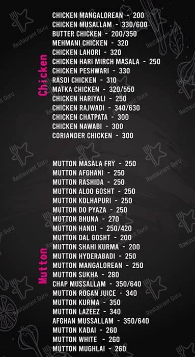 Mamma's Kitchen menu