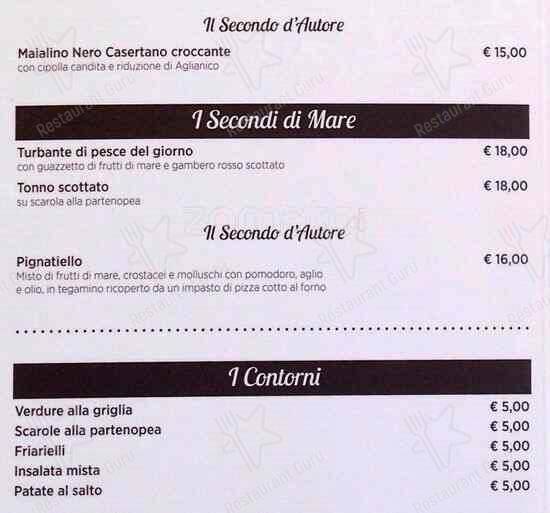 Menu de Napoli 1820 Pizzeria - Milano