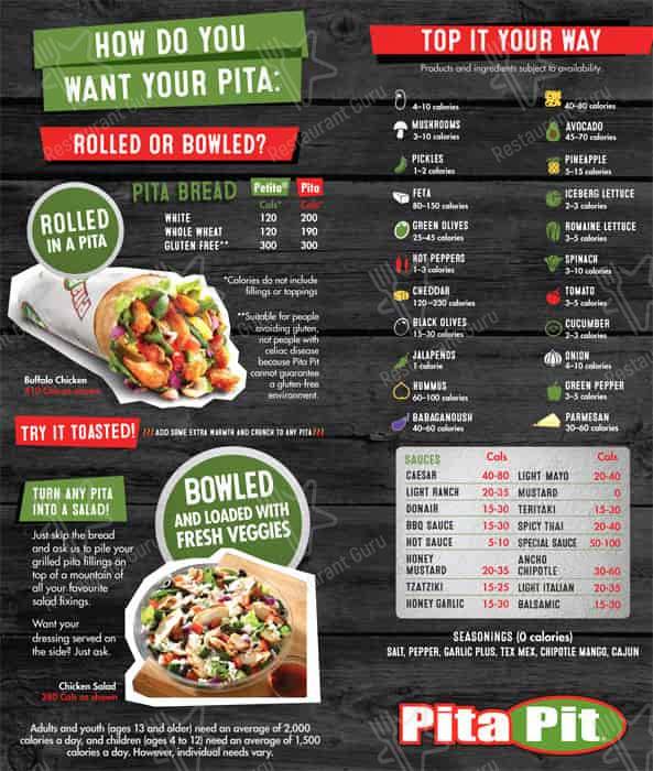 Menu de Pita Pit