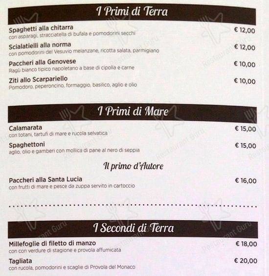 Menu de Napoli 1820 Pizzeria - Milano