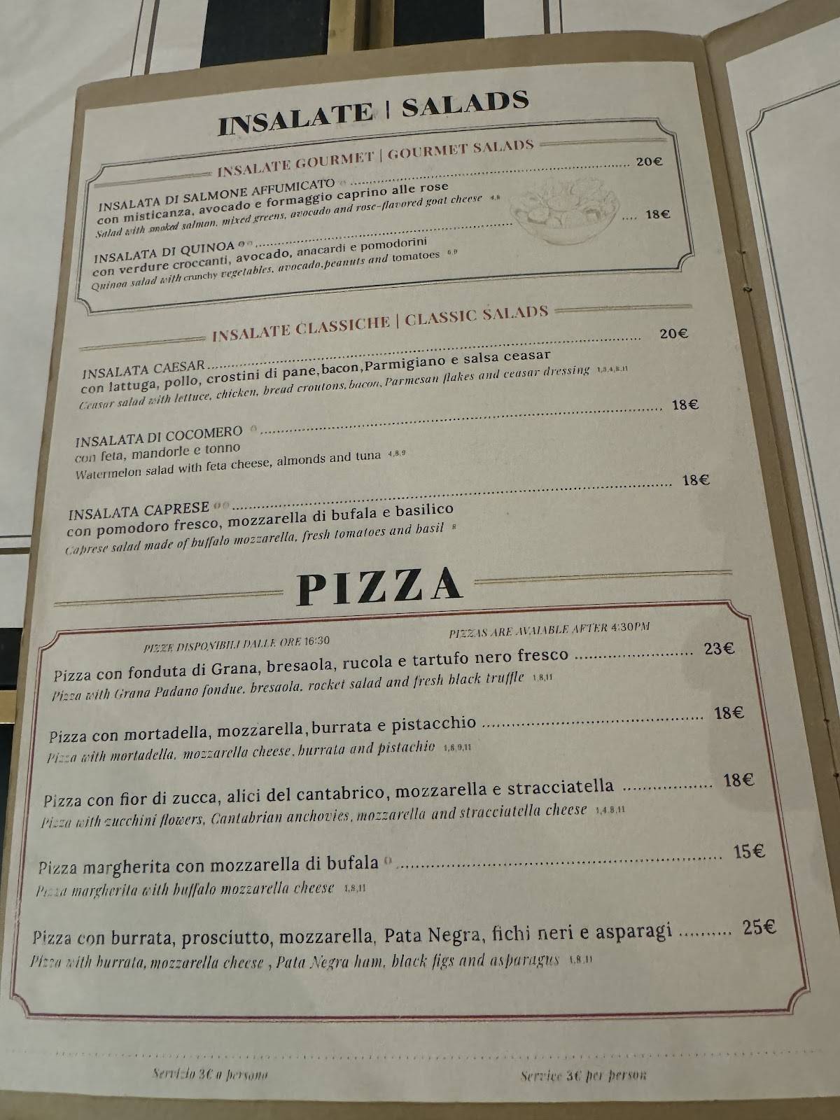 Menu di la buvette 