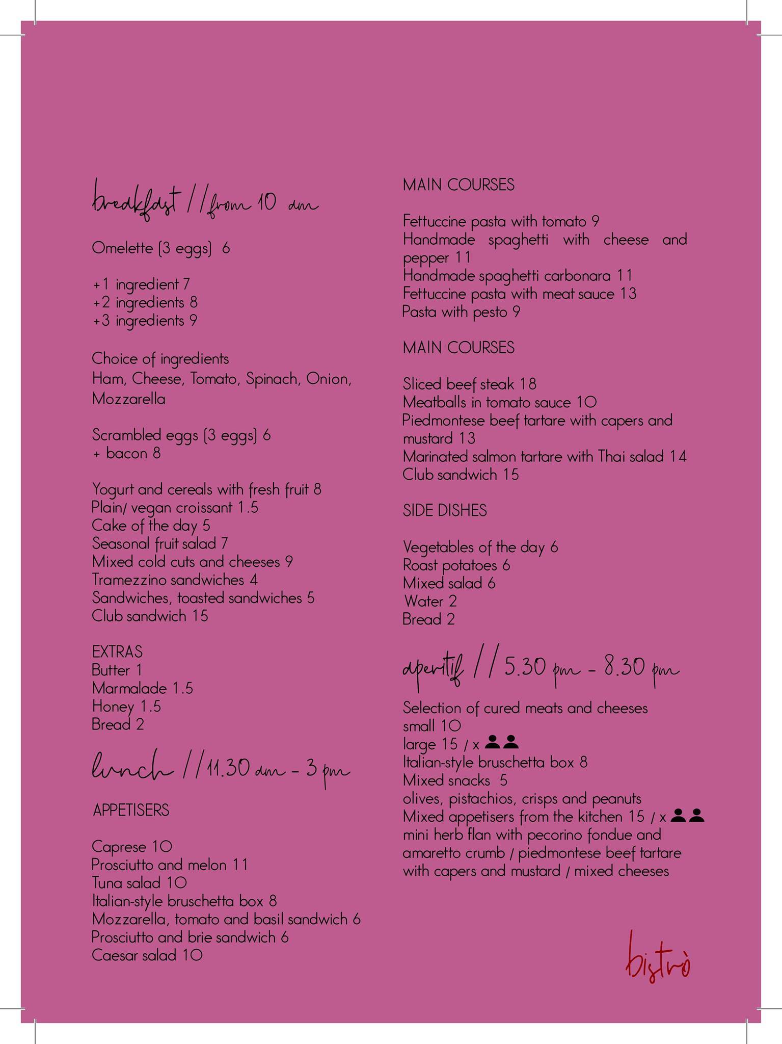 Menu di Magasin 