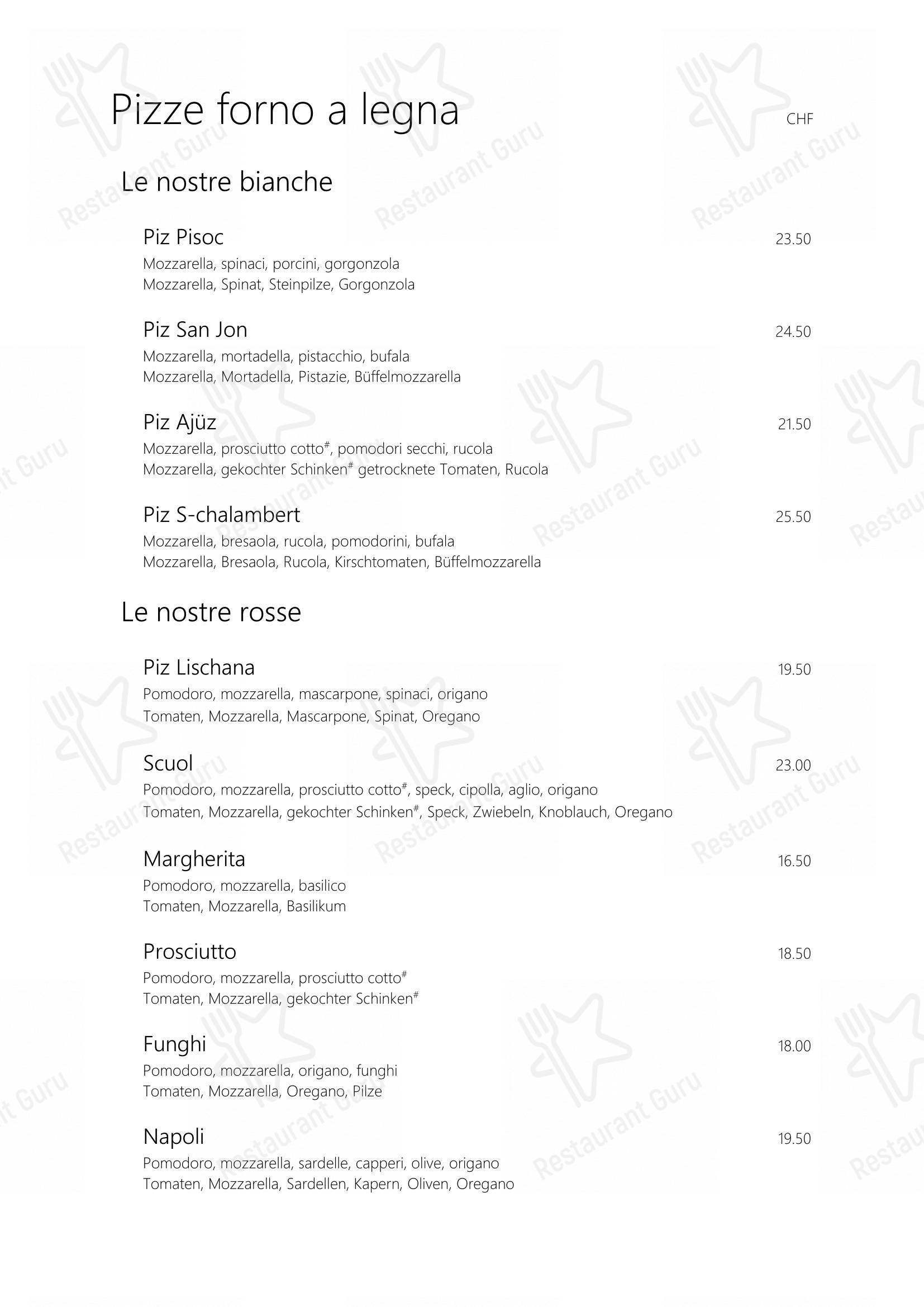 Menu di Ristorante pizzeria la vita è bella - Menu