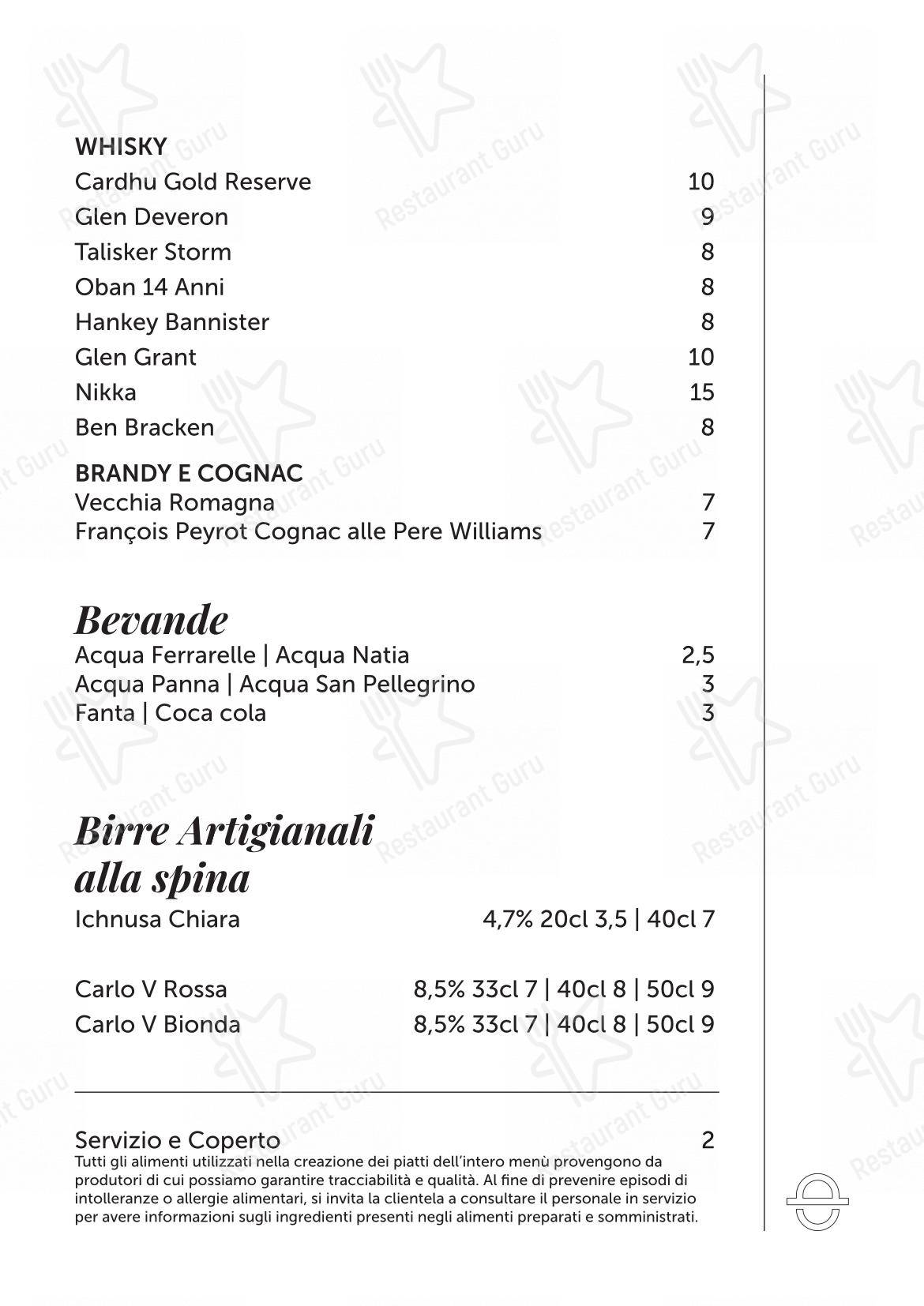 Menu di Bertie's Bistrot - Menu