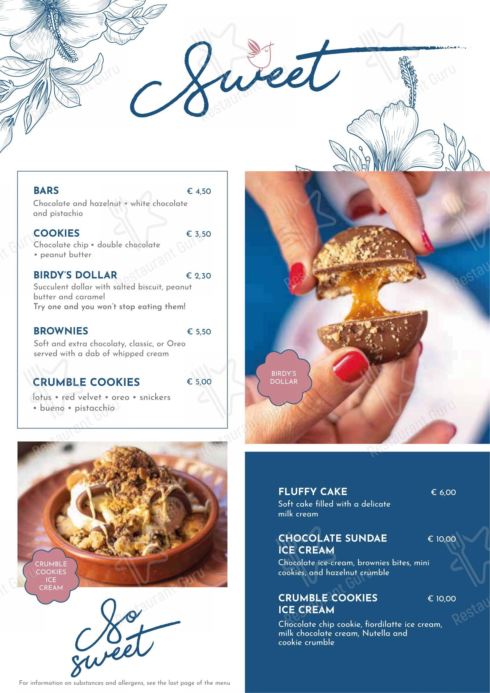 Menu di Birdy The Bakery - Portici - 菜单