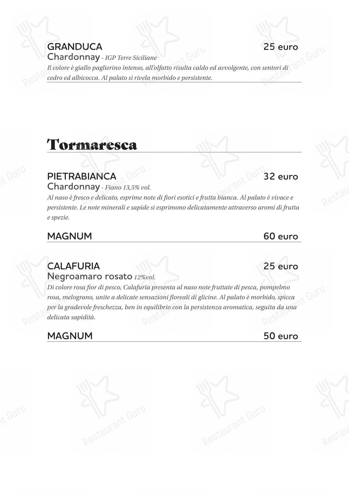 Cinquantapassi Ristorante Pizzeria in San Vito Lo Capo - Основное меню
