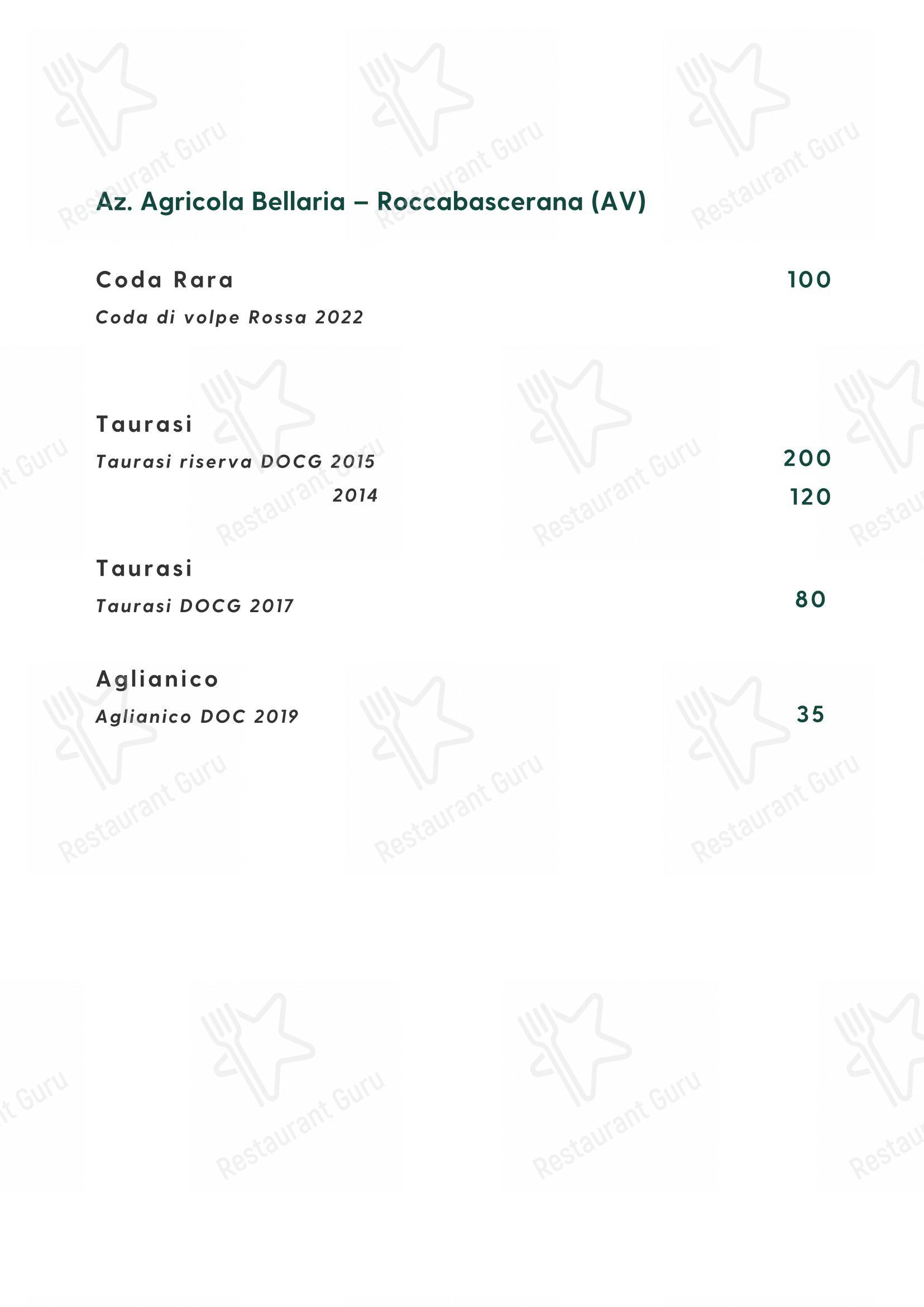 Основное меню per Cosmo Restaurant Pompei ristorante