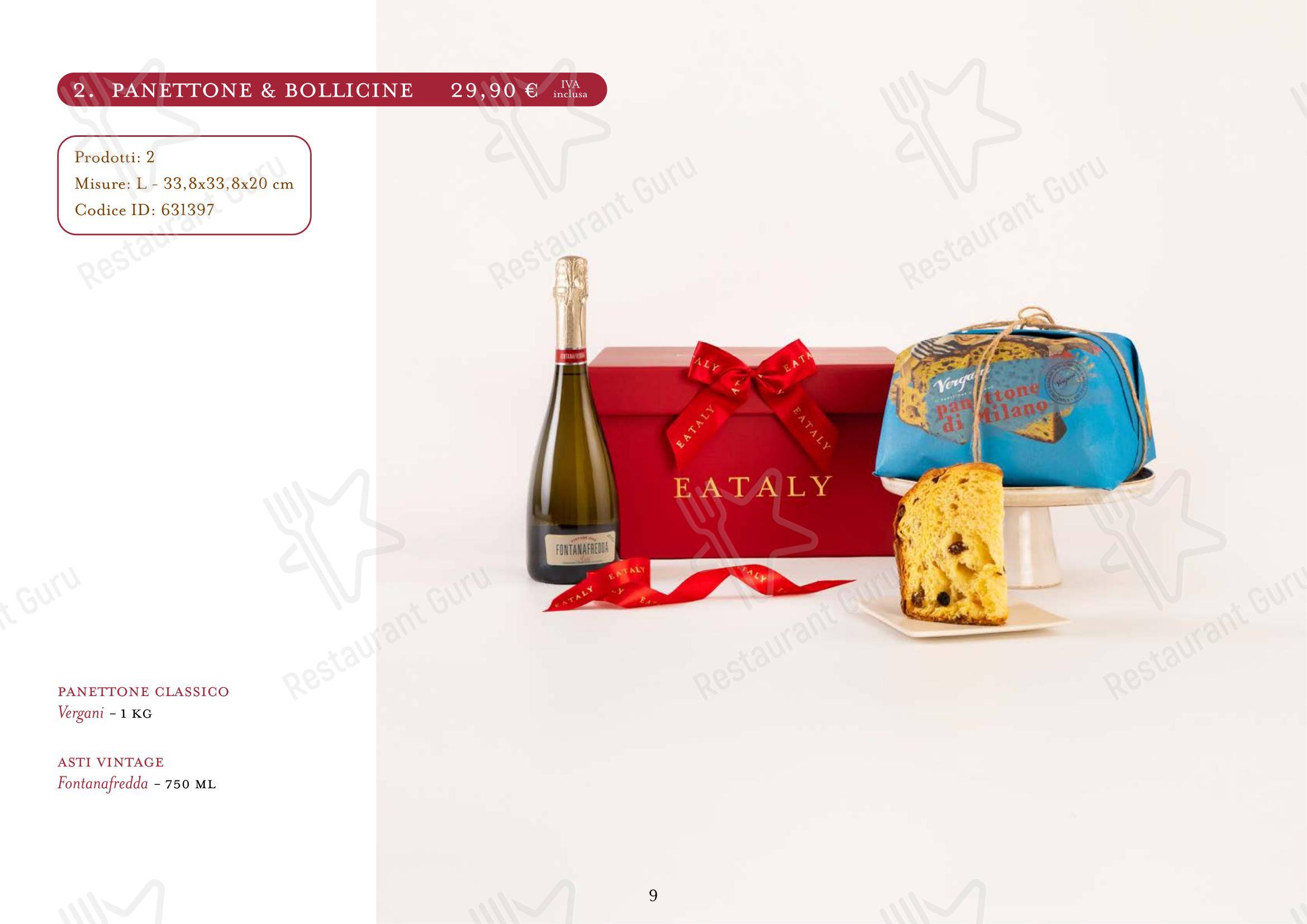 Menu di Eataly Torino Lingotto - Menu bar