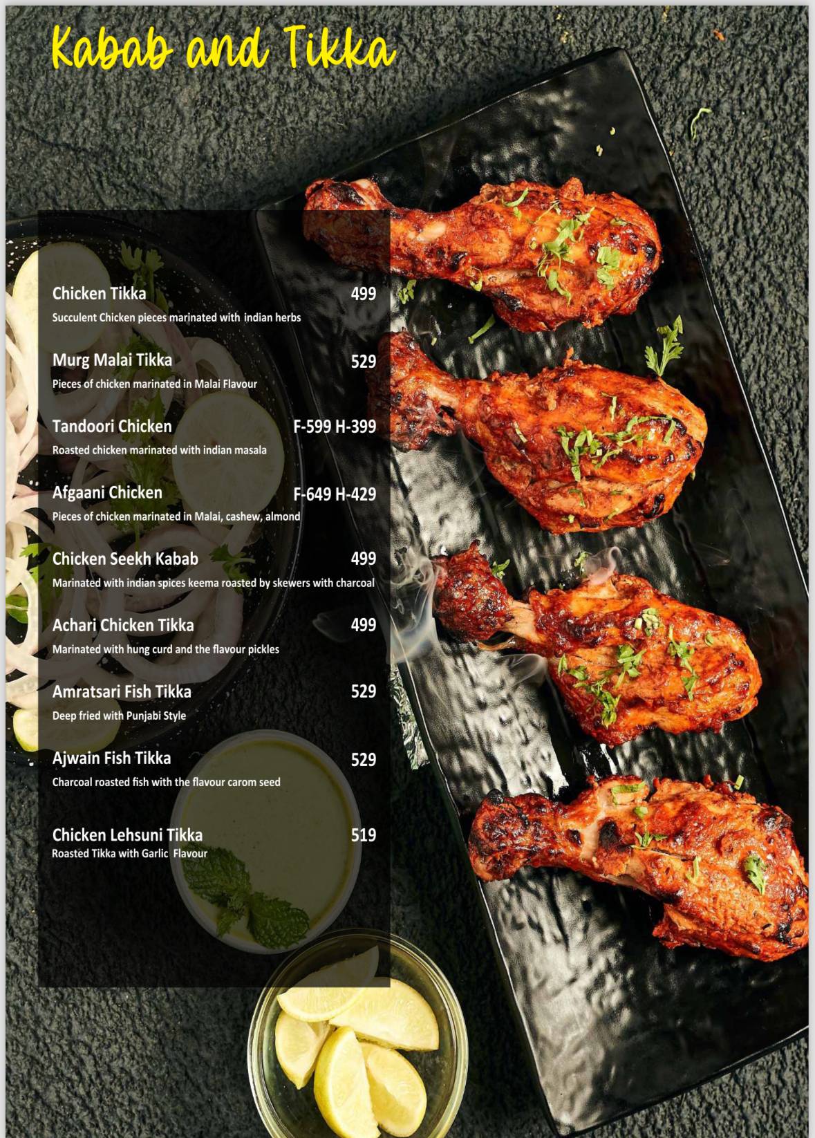 MINI GOA CAFE menu