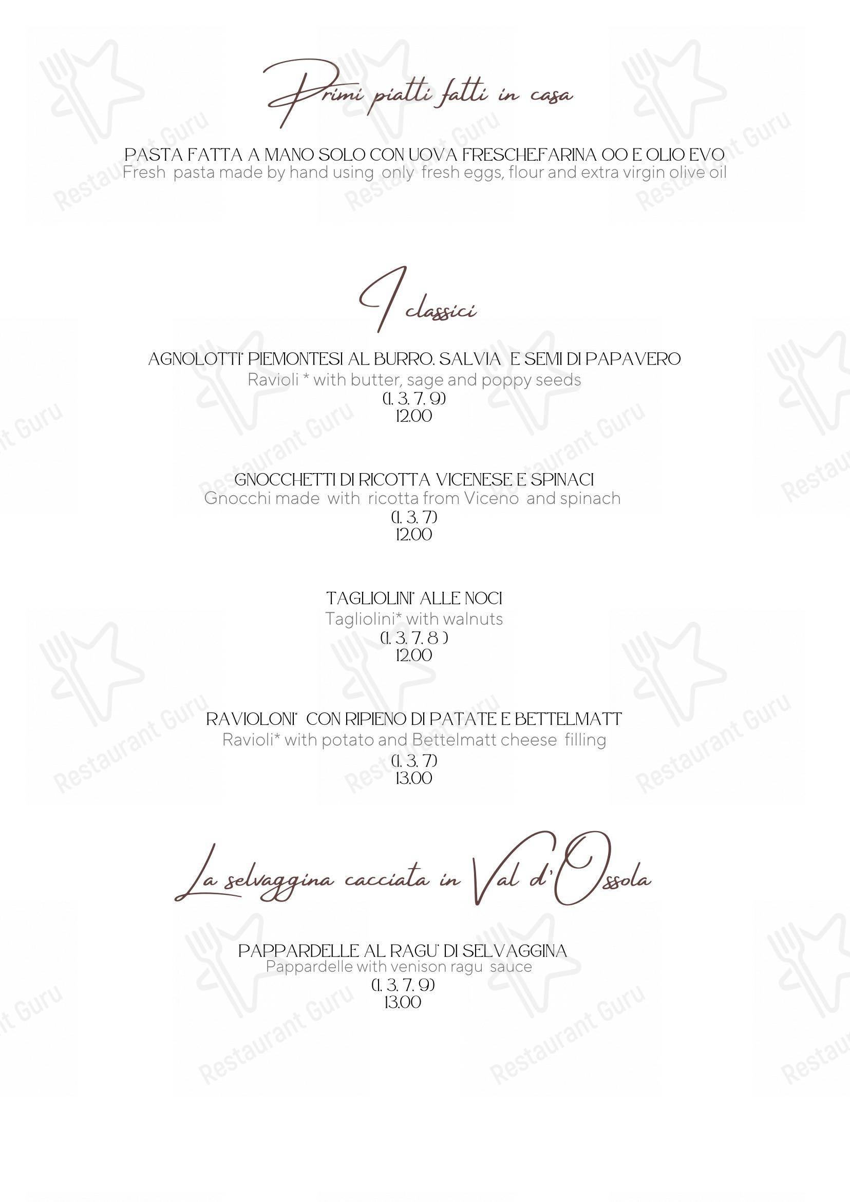 Основное меню per Albergo Ristorante Edelweiss - Larespa ristorante