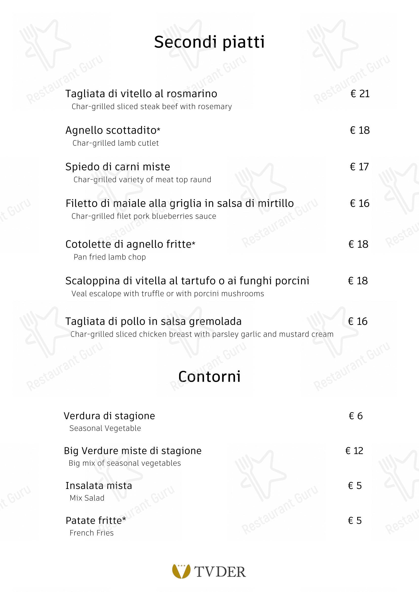 Menu di Hotel Ristorante Tuder - Menu bar
