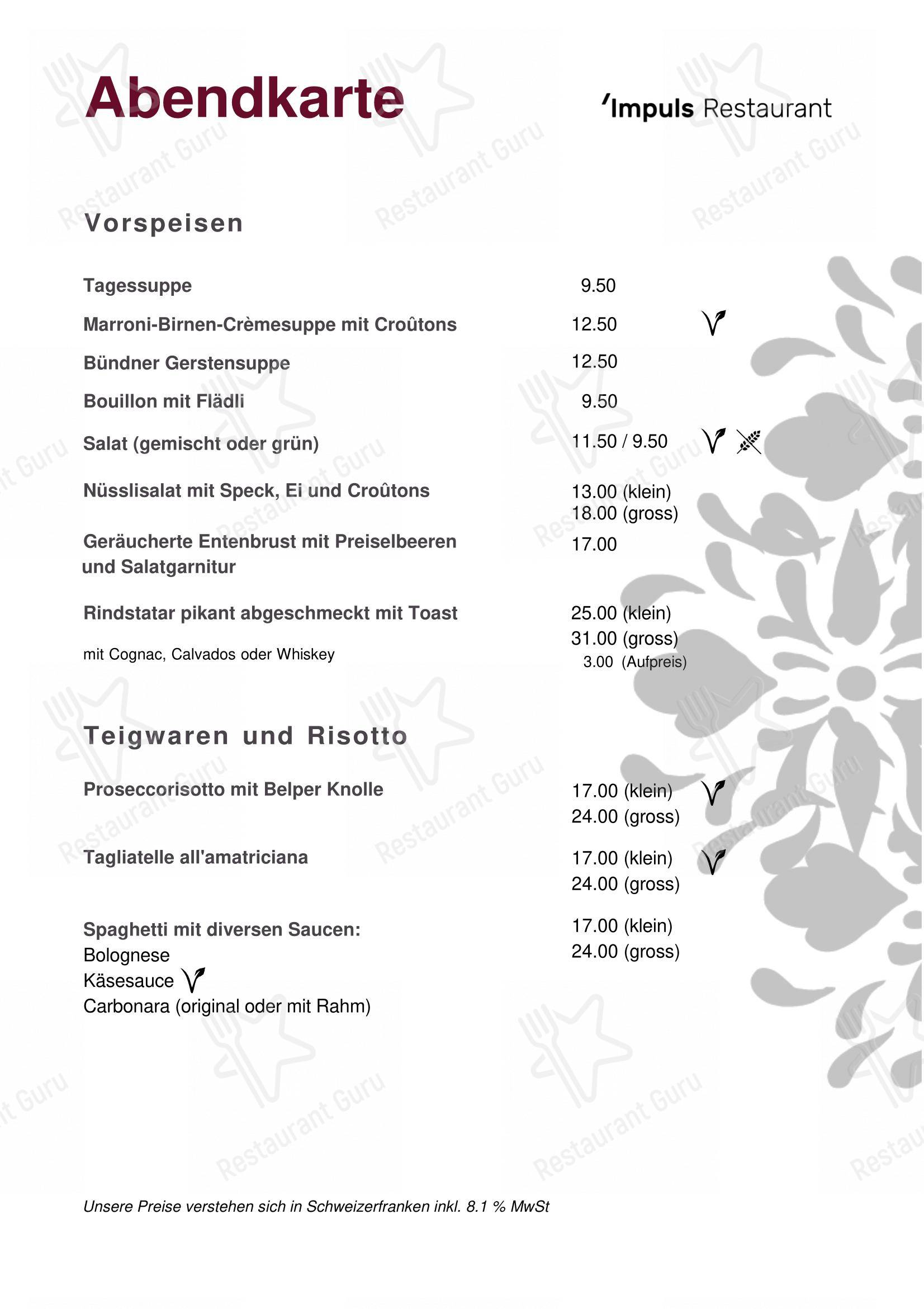 At Home Catering Menu per IMPULS - Restaurant ristorante