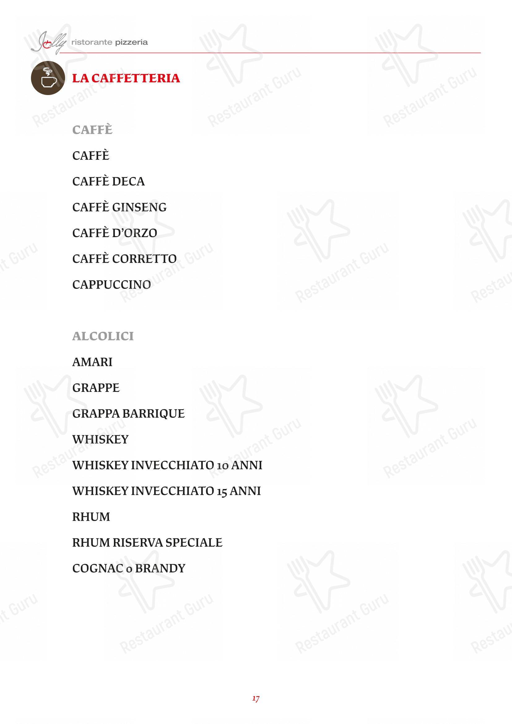 Menu per Jolly pizzeria