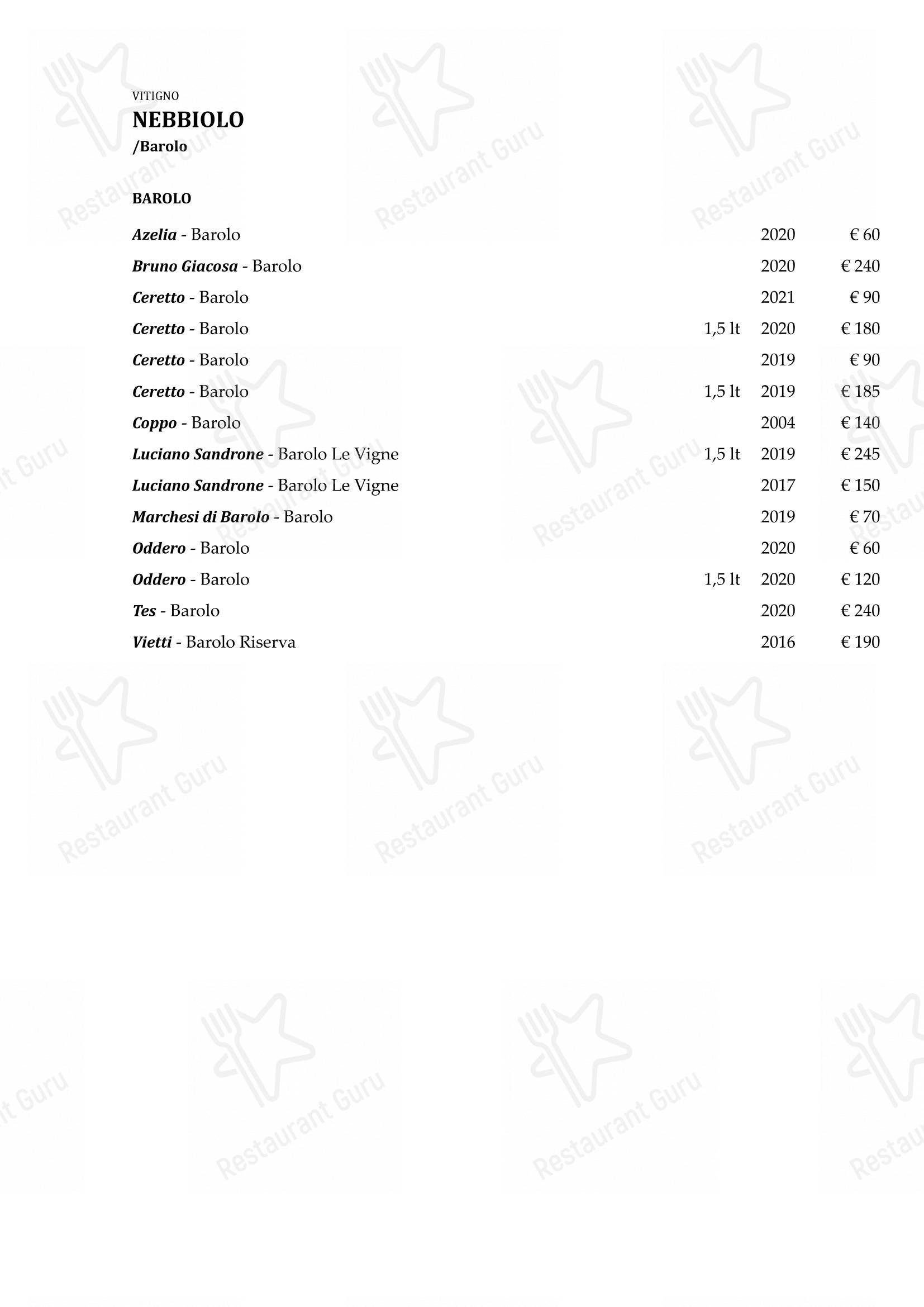 菜单 per La Piola ristorante