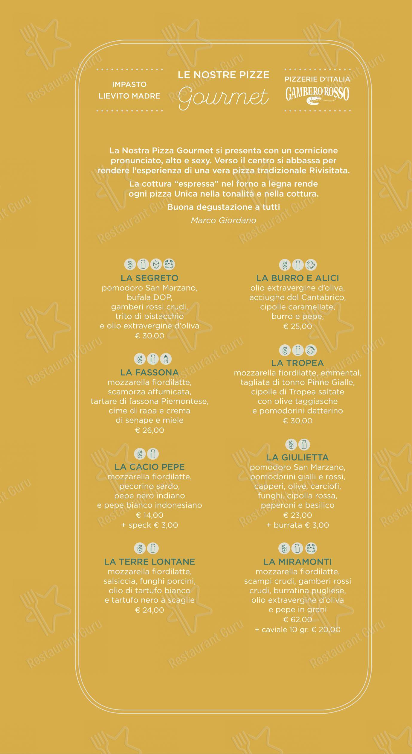 Основное меню per Le Rondinelle ristorante