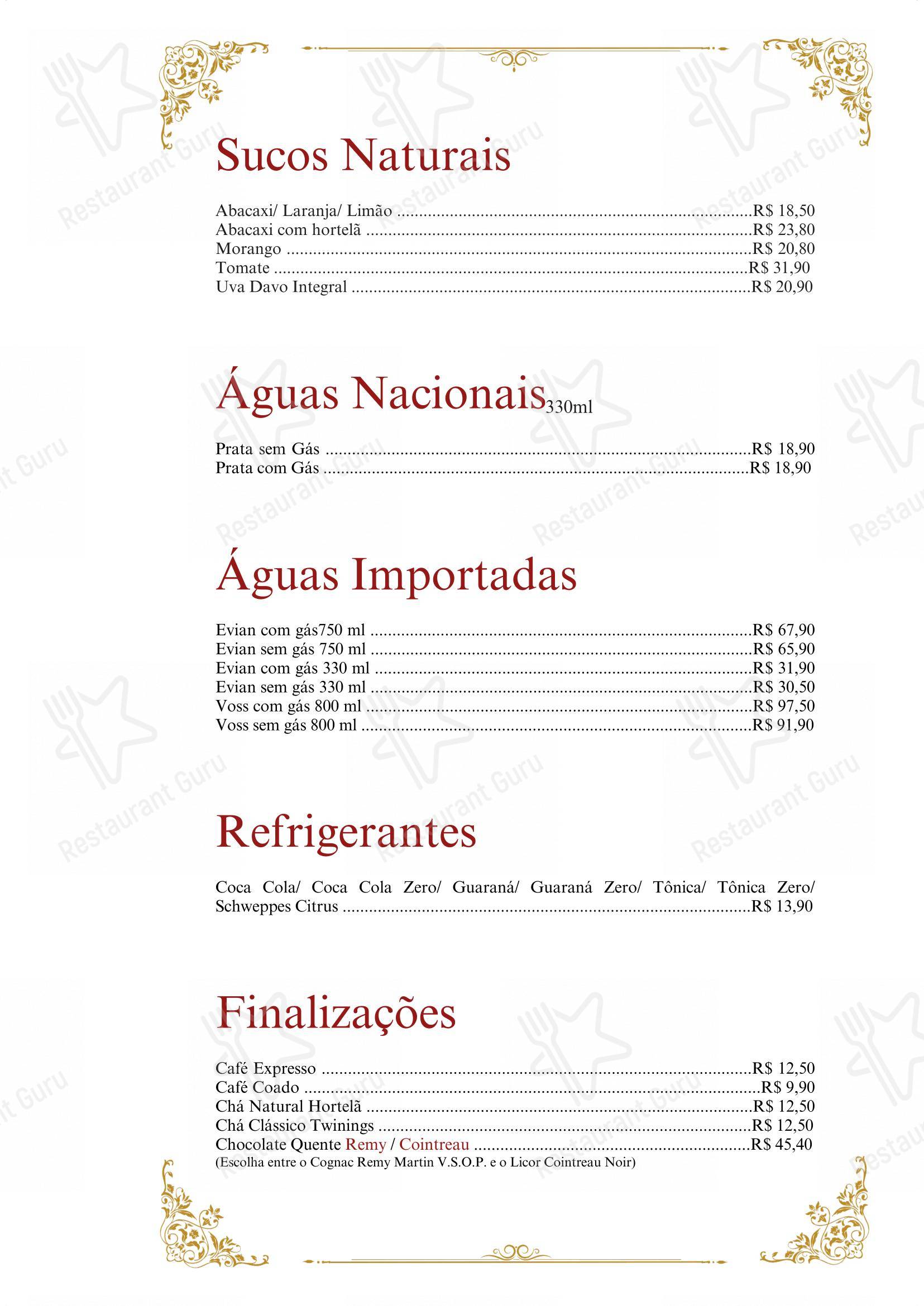 Menu para Ludwig Restaurant restaurante