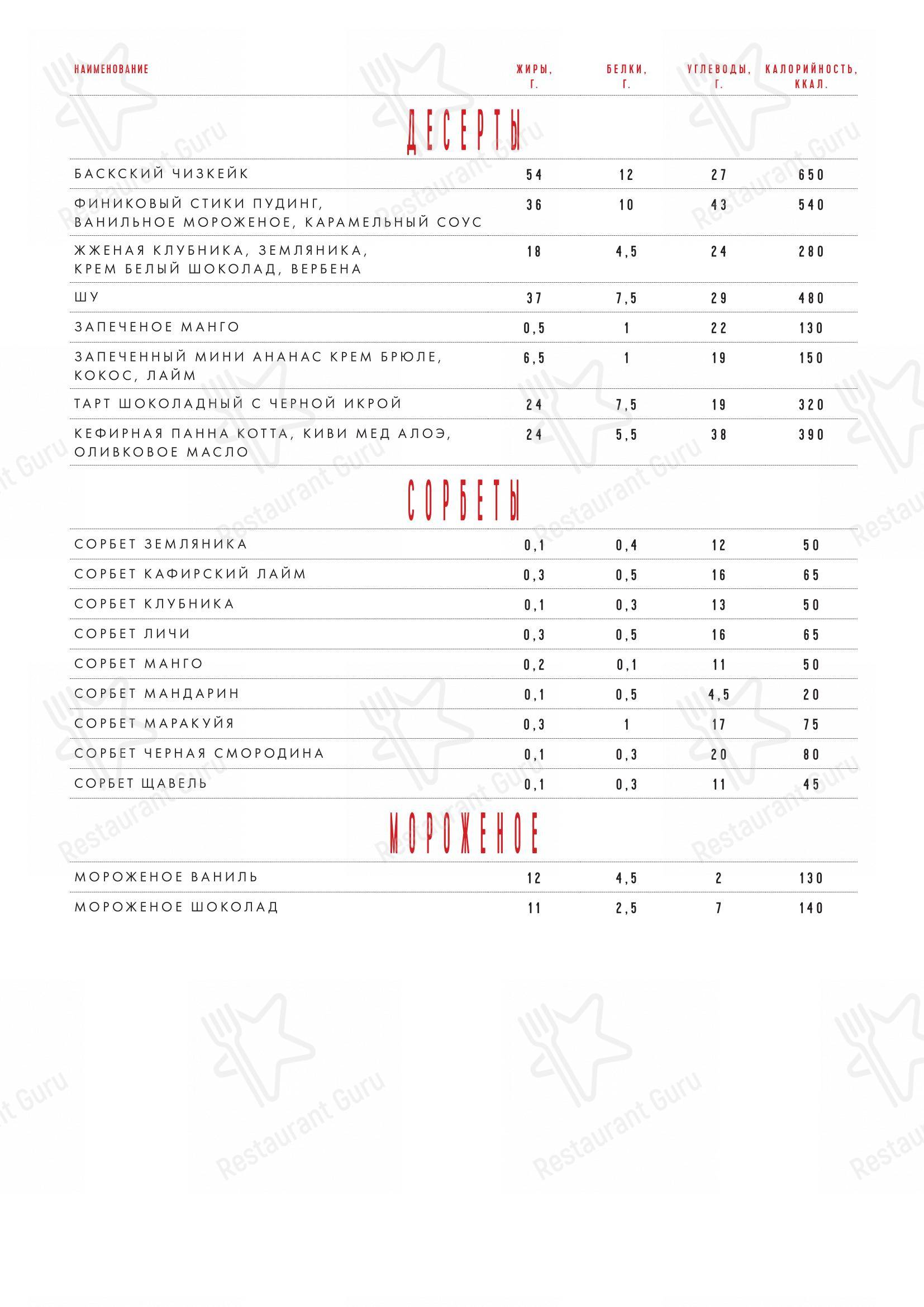 Maya dans Moscou - Lunch Menu