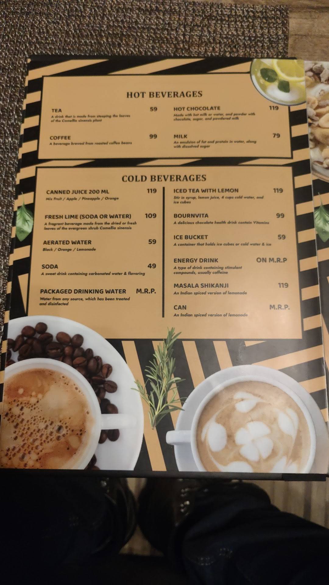 Maharaja house of taste menu