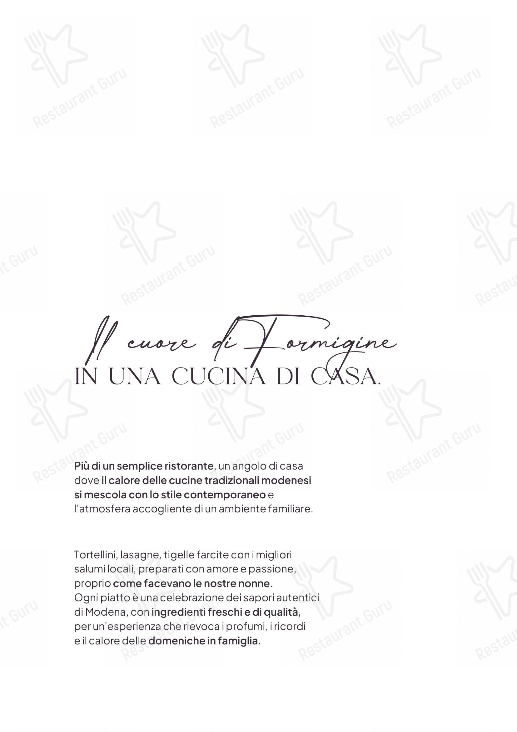 Menu di Osteria del Borgo Formigine - Menu