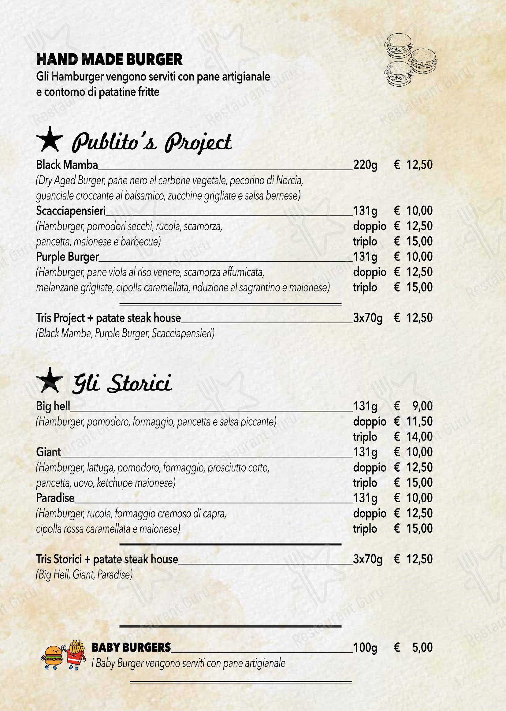 Menu bar per Publito in Trevi
