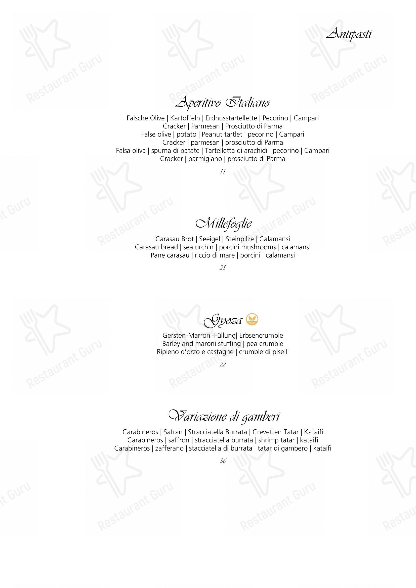 Menu di Restaurant Acla - Menu