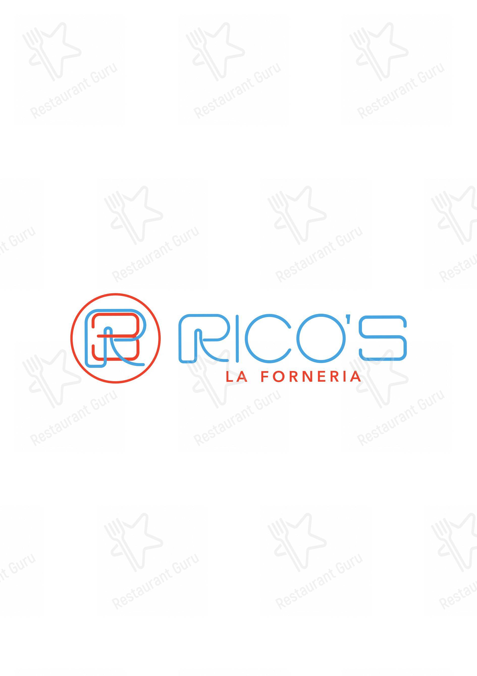 Menu di Rico'S 3 - La Forneria - Menu