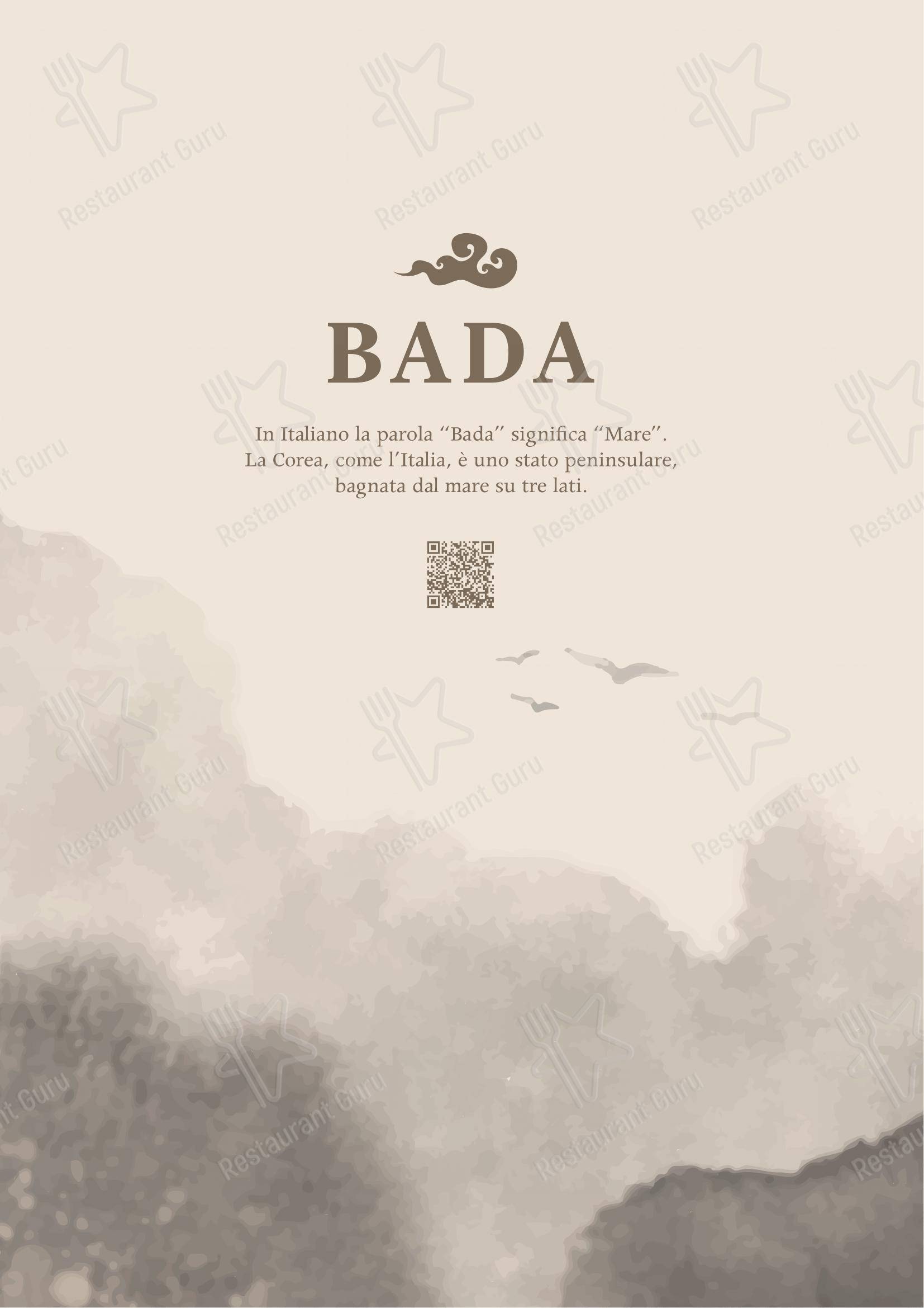 菜单 pour Ristorante Coreano Bada - 한식당 바다 dans Venise