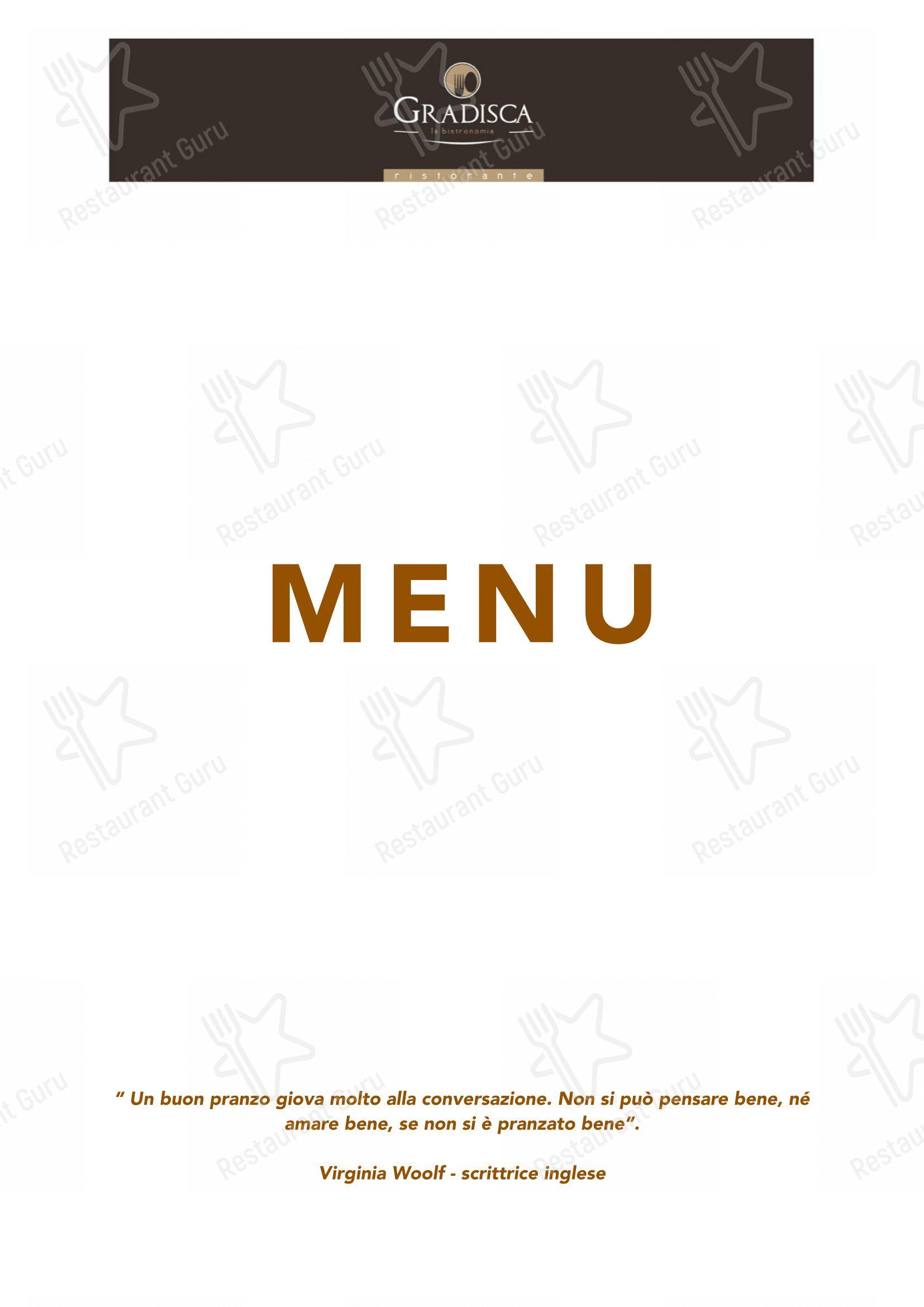 Menu bar per Ristorante Creperia Gradisca in Conversano