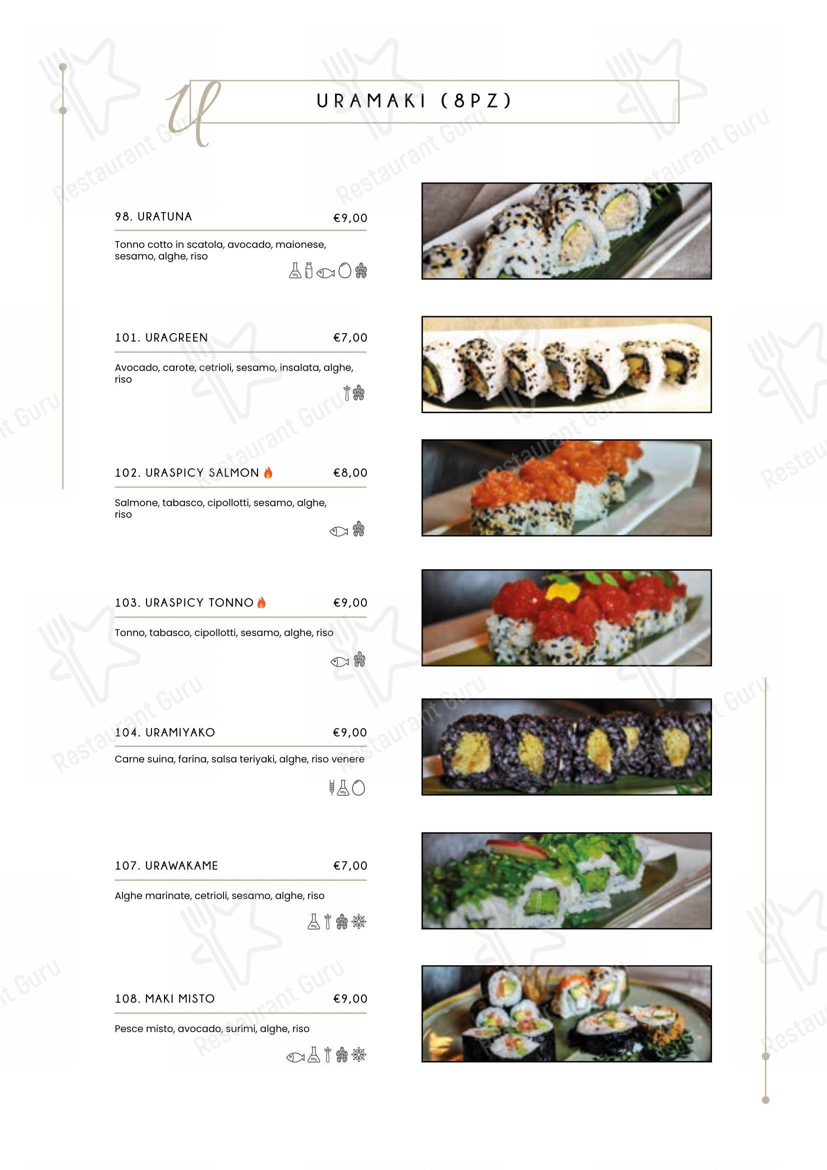 Menu di Ristorante Miyako - Menu bar