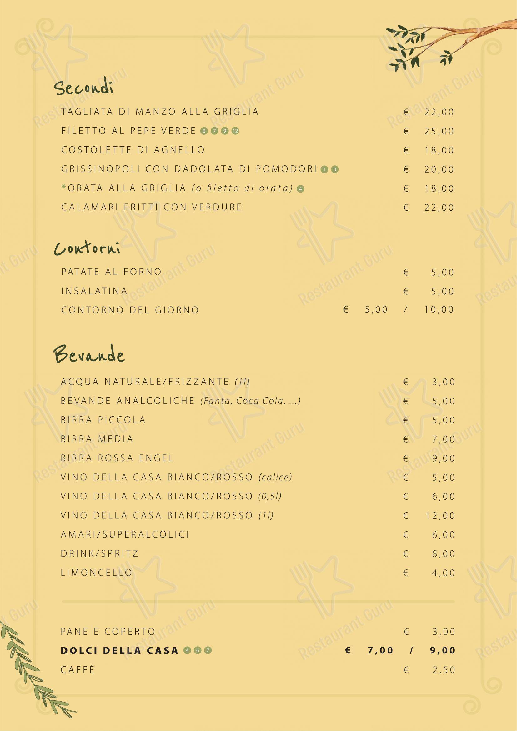 Menu bar per Urbani in Torino