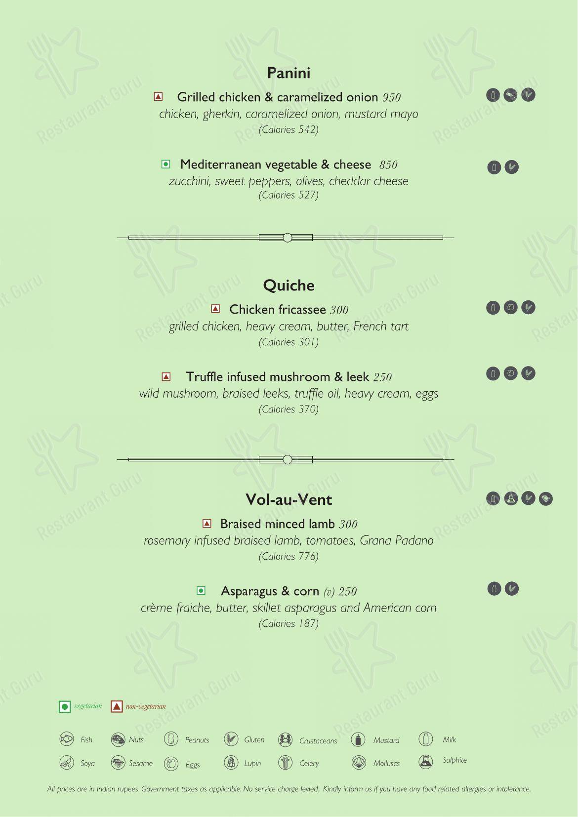 Roasted by Roseate in New Delhi - Menu