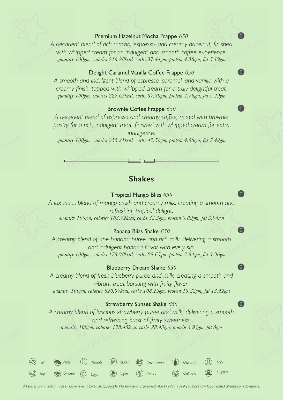 Roasted by Roseate - Menu