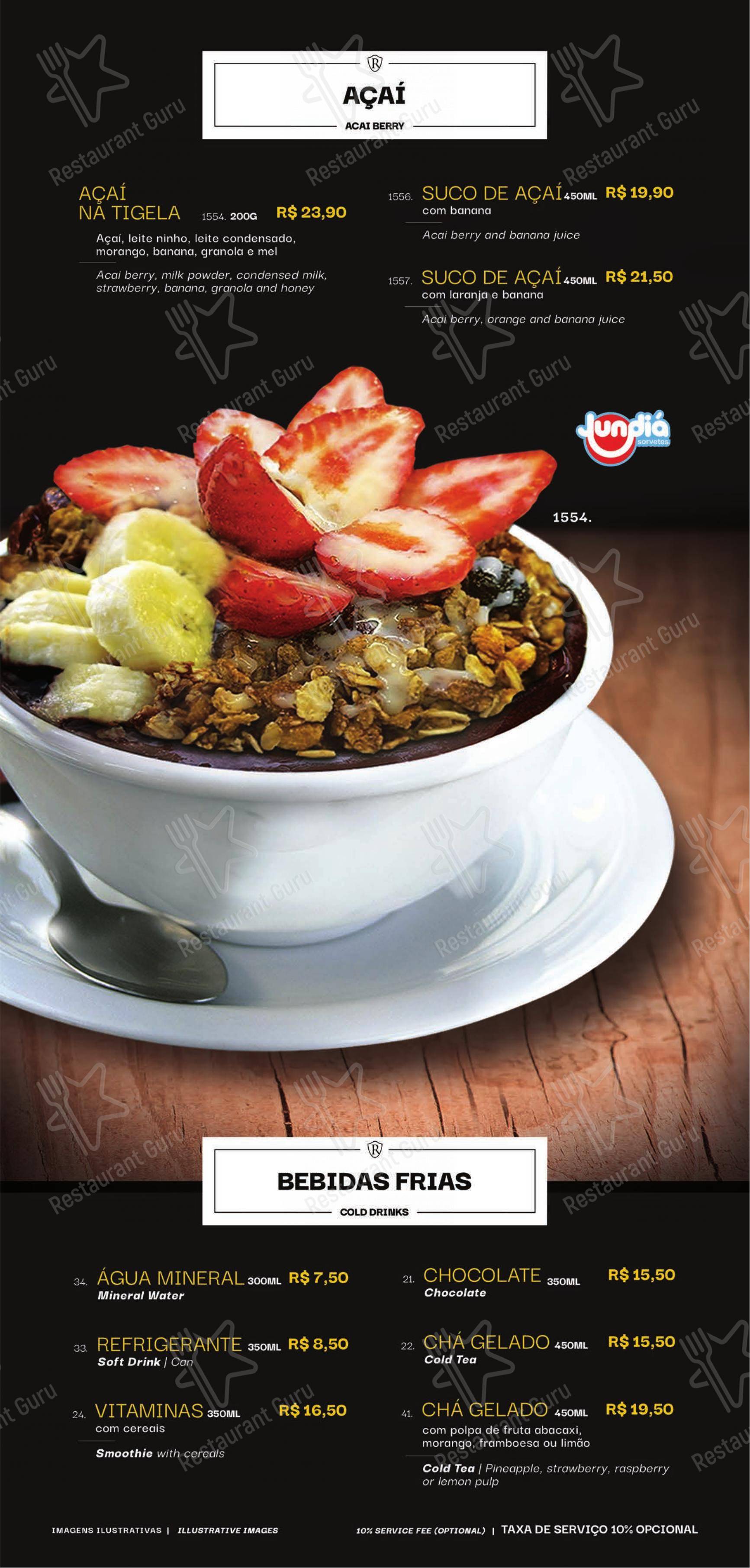 Confeitaria Romana - Barão Geraldo - Menu