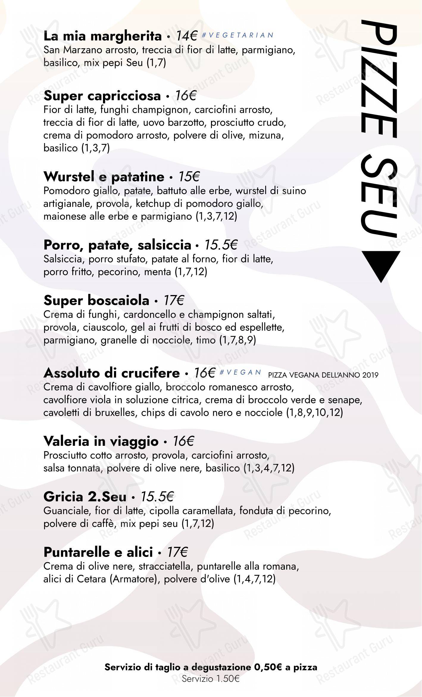 Menu di SEU Pizza - Menu bar