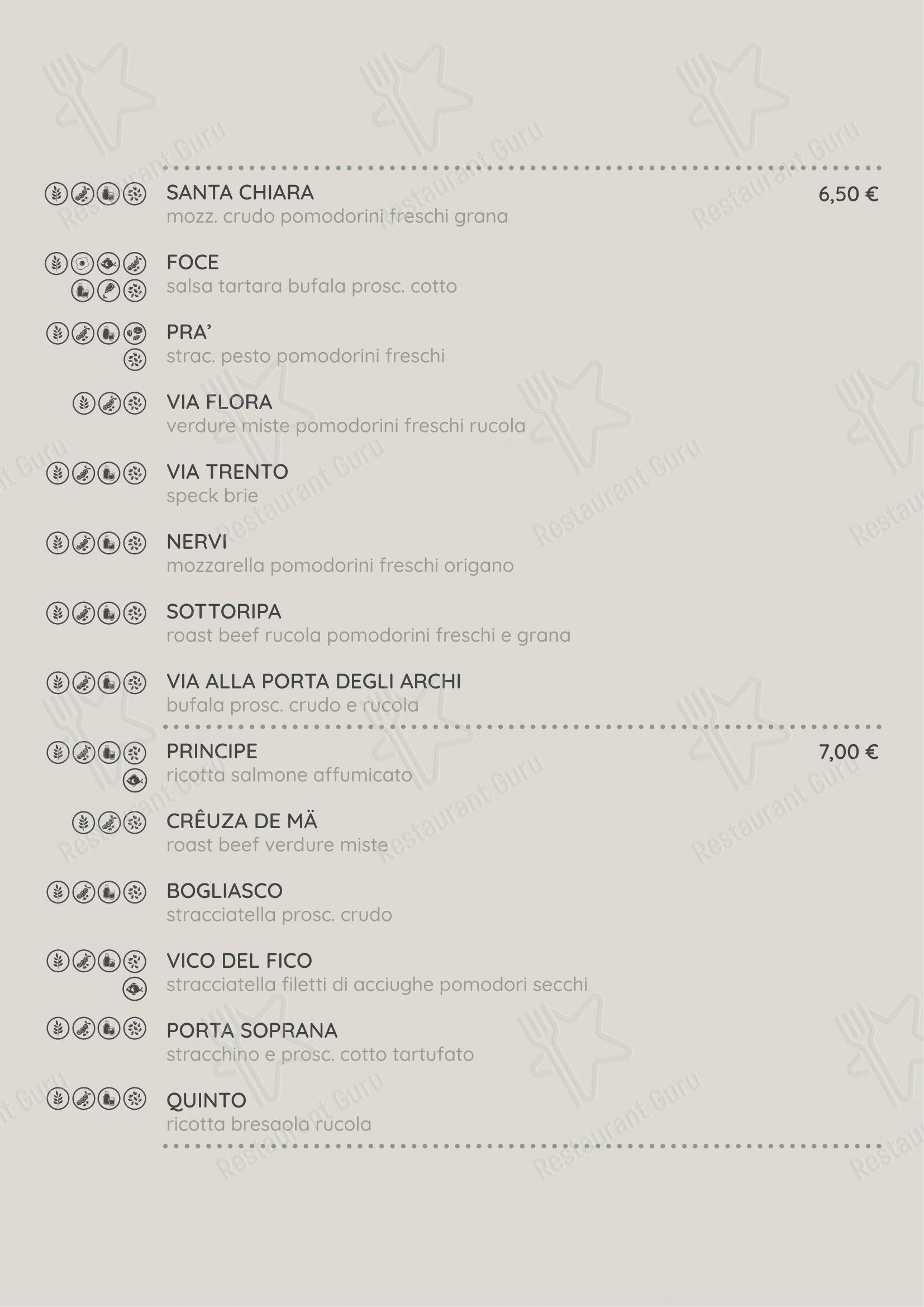 Menu di Strakkino - Menu bar