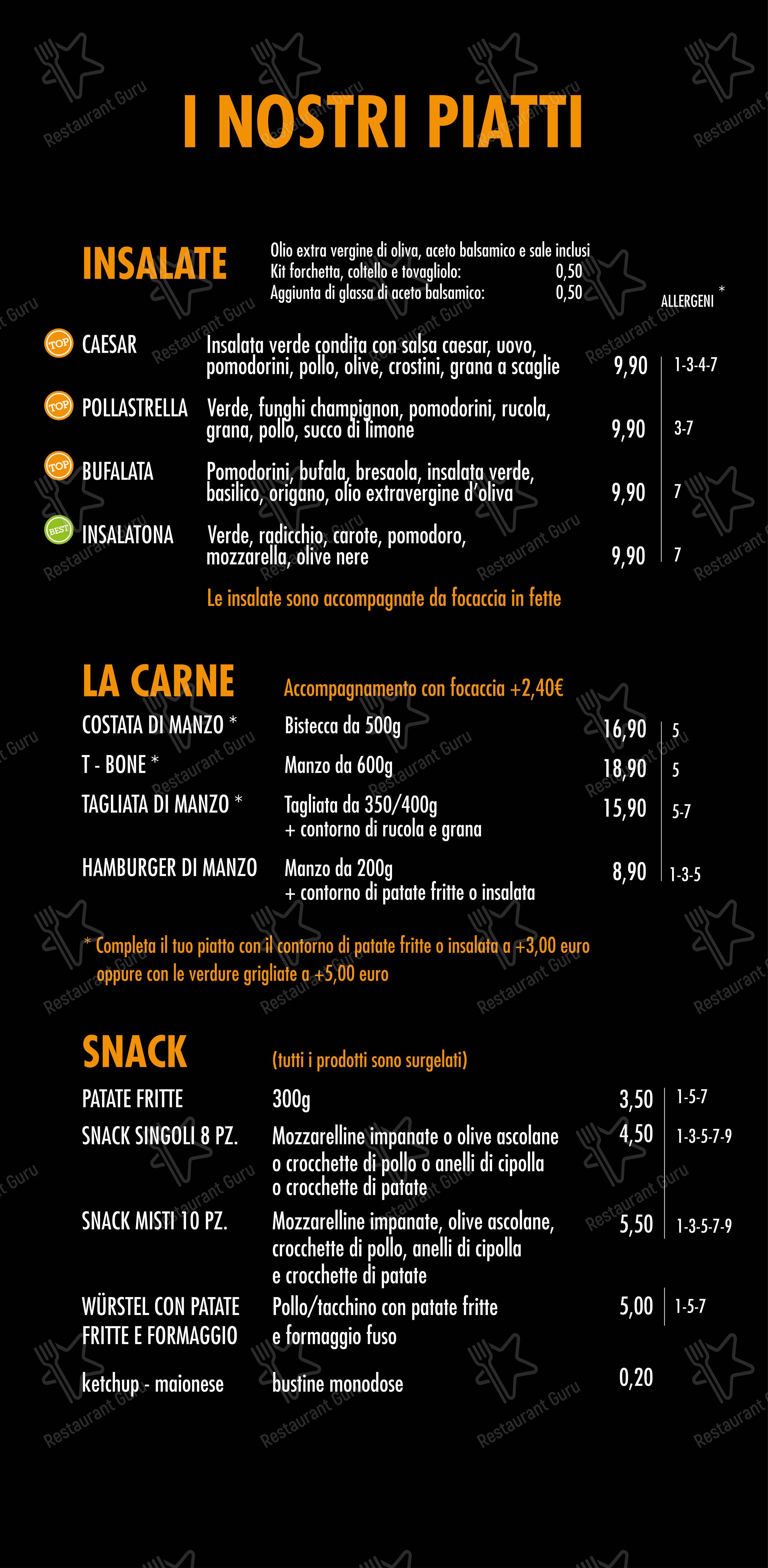 Menu per Su Stampu Pizzeria Assemini in Assemini