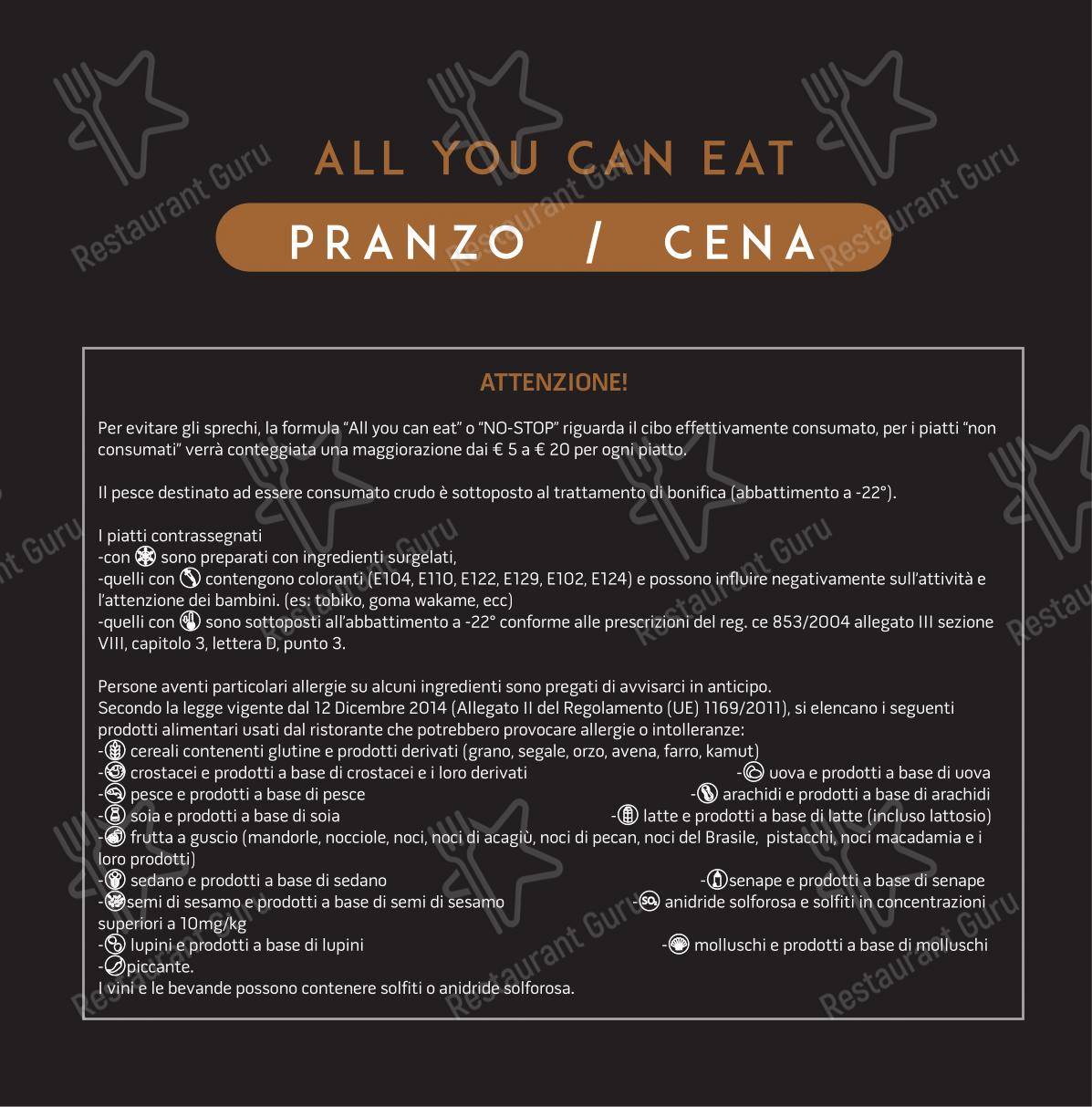 Menu per Taro Sushi ristorante