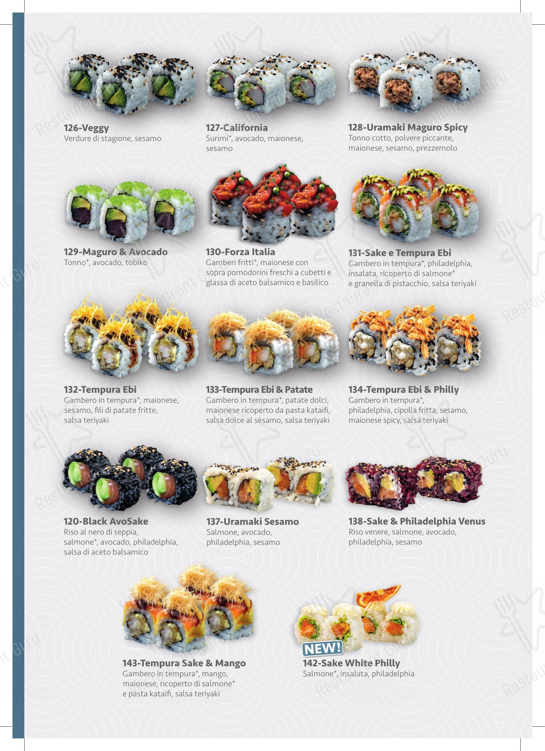 Tenji Ristorante Giapponese in Parma - Menu