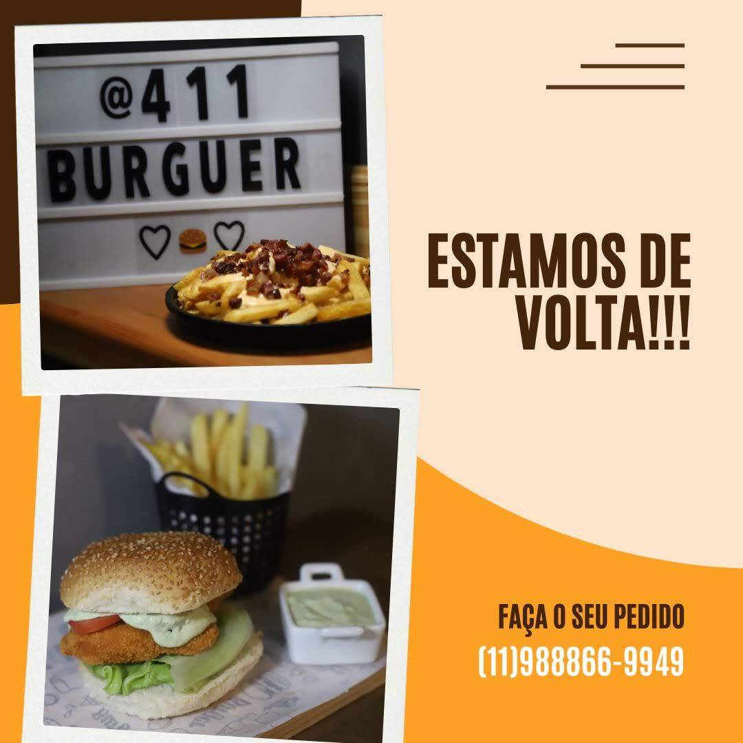 411 BURGUER cardápio
