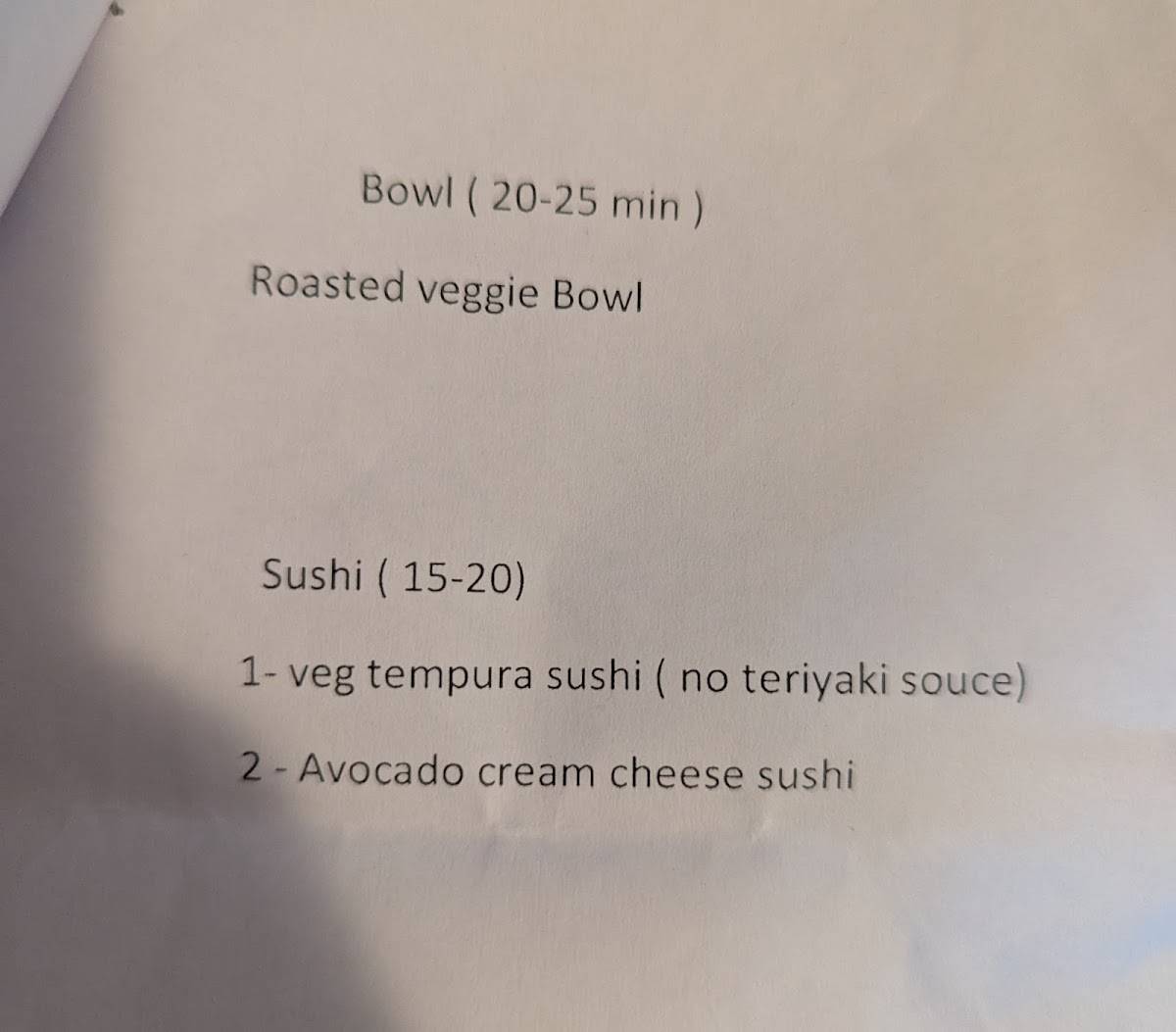 6 Story menu