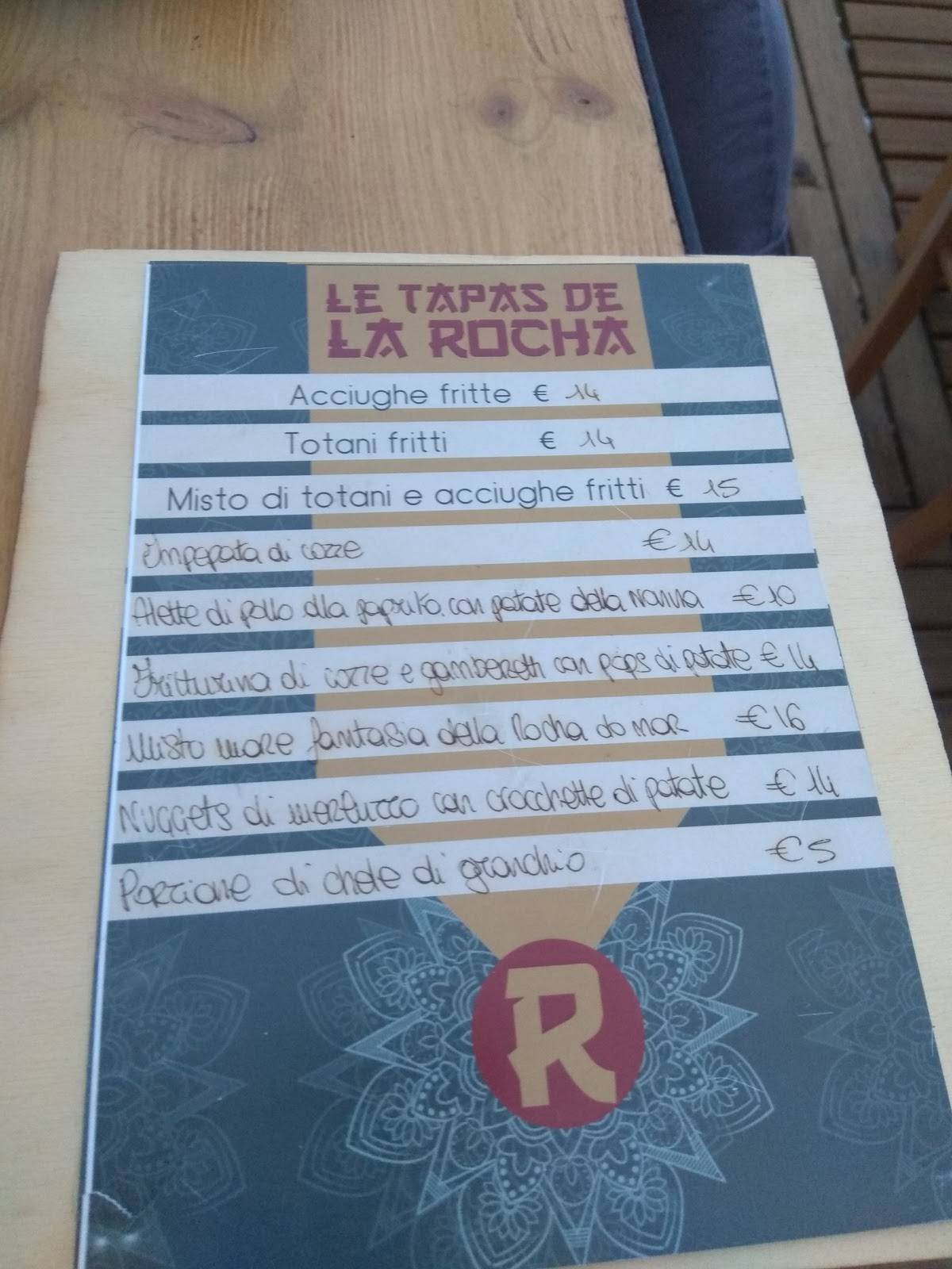 Menu di A Rocha Do Mar 