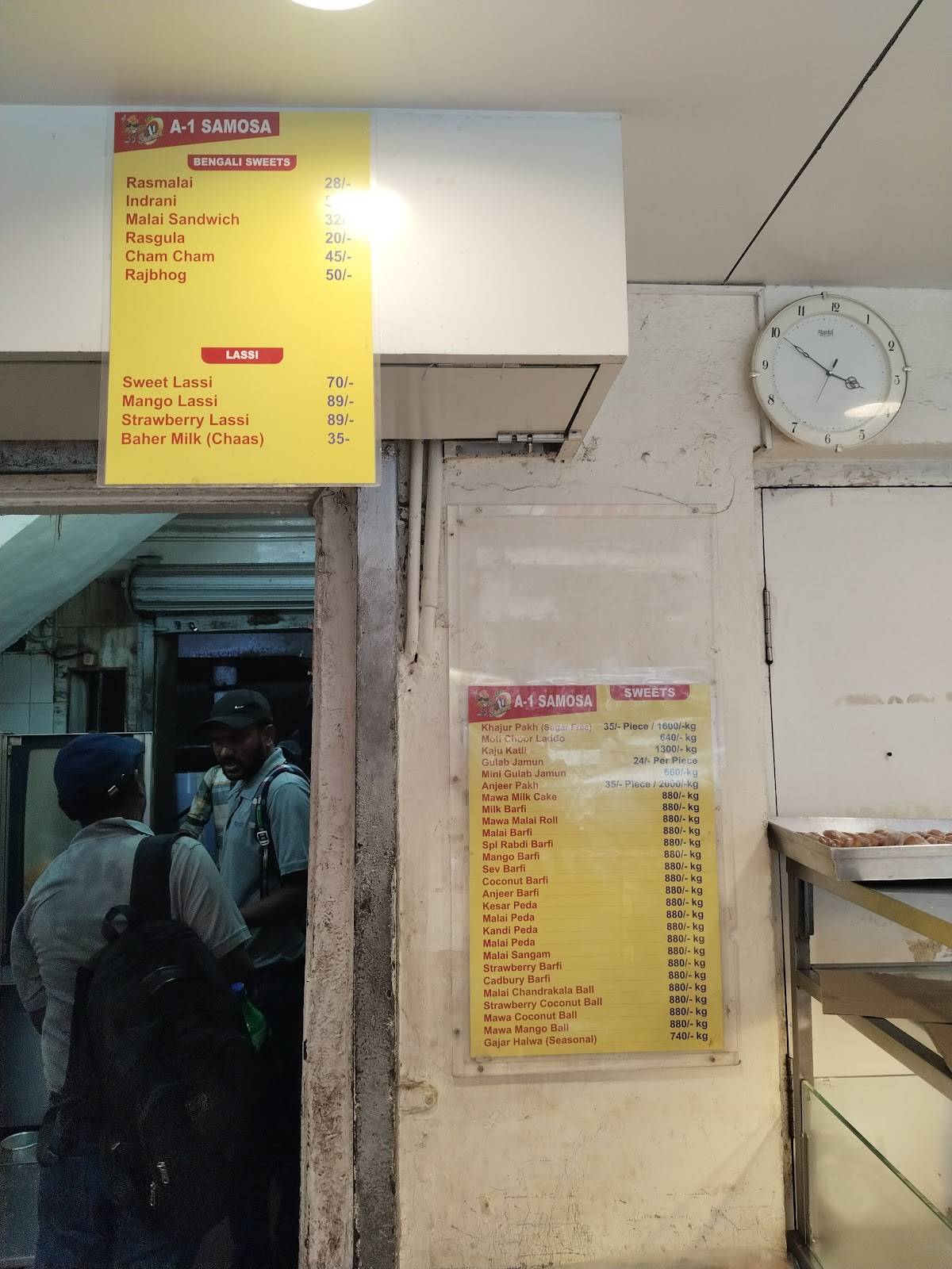 A1 Samosa menu