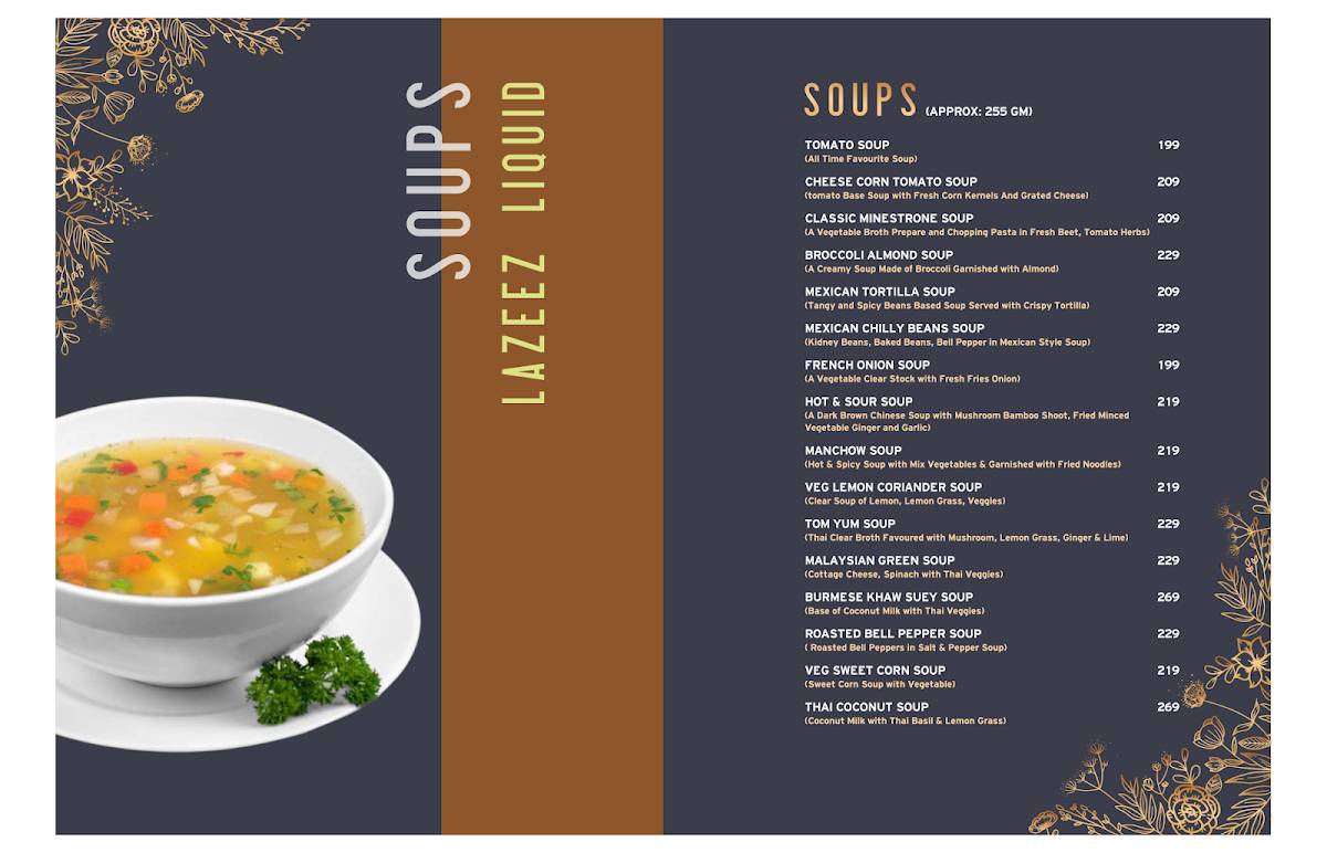 AANGAN GARDEN RESTAURANT menu