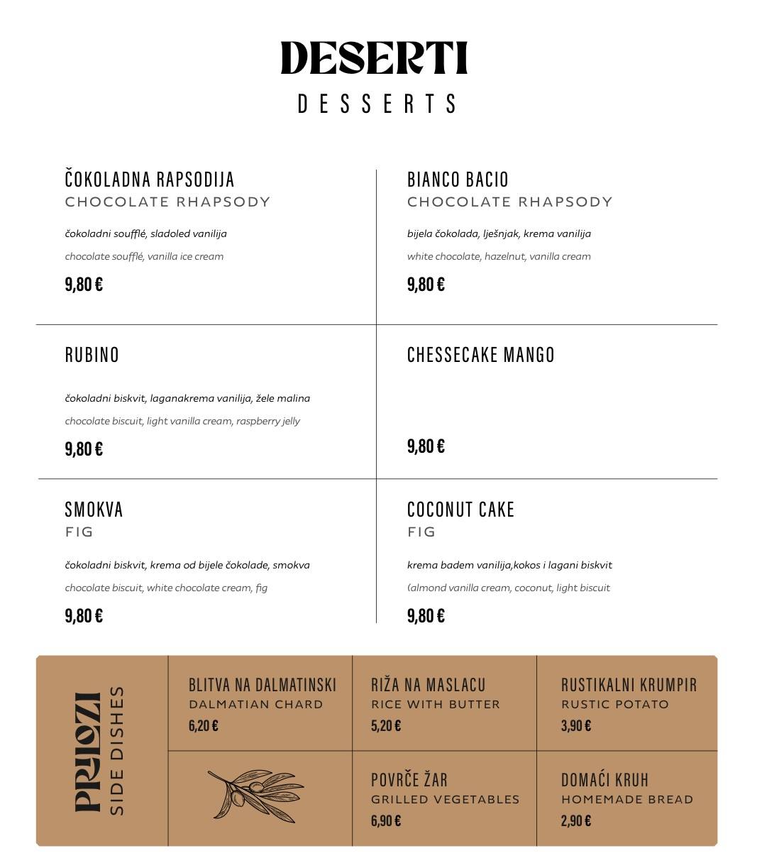 Menu di A'E kitchen & wine bar 