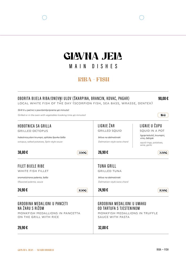 Menu di A'E kitchen & wine bar 