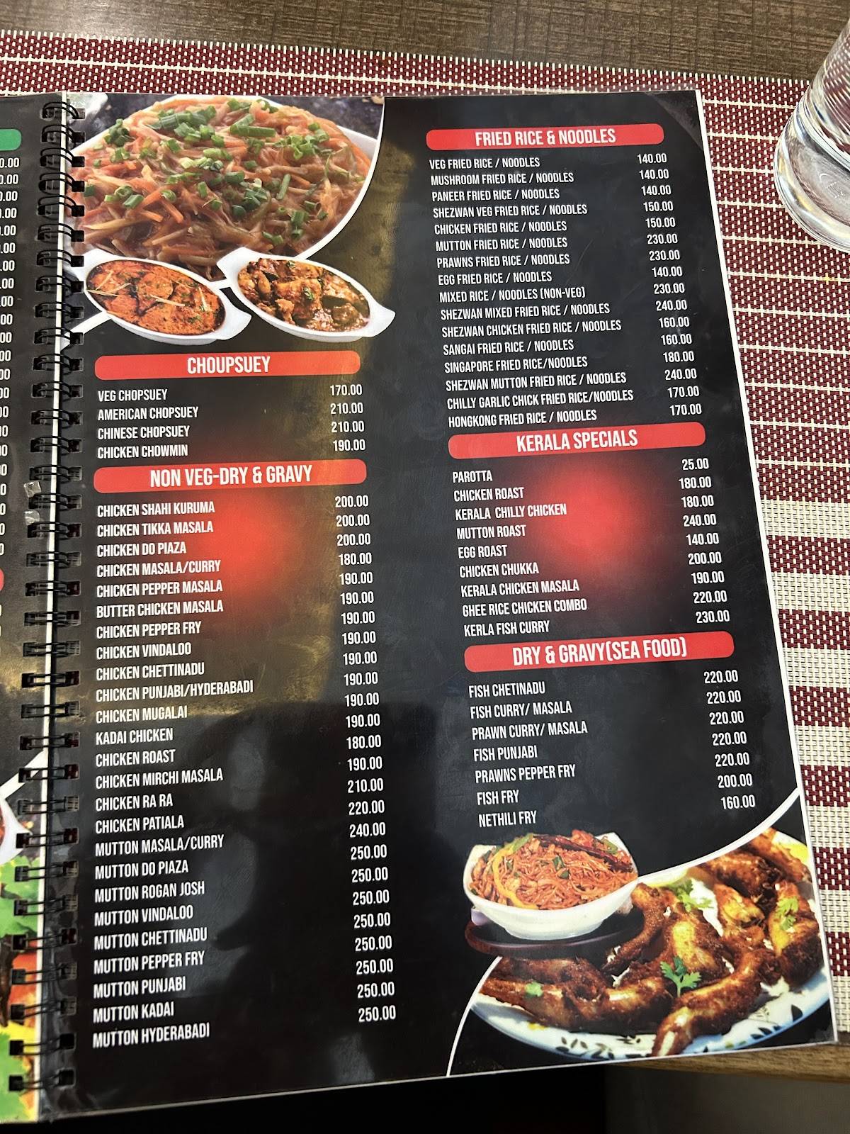 AL Sham Multicusine restaurant menu