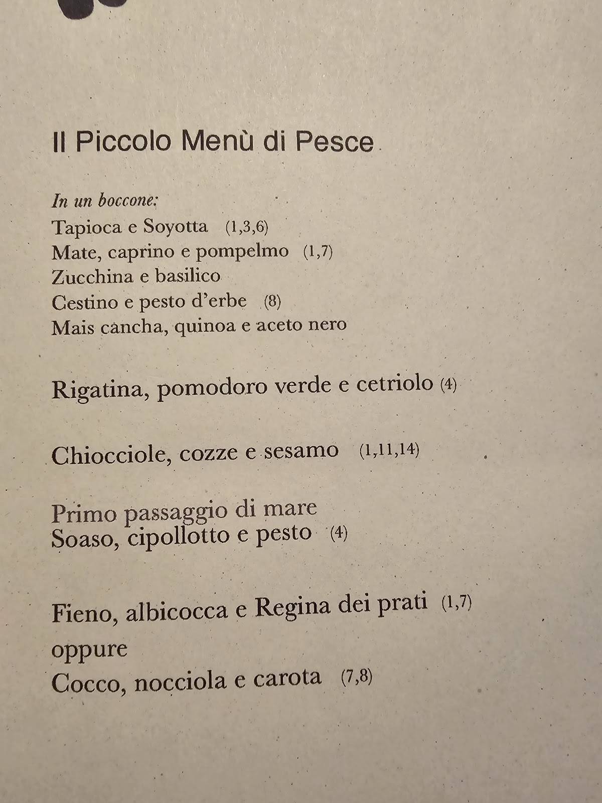 Menu di Abocar due cucine 