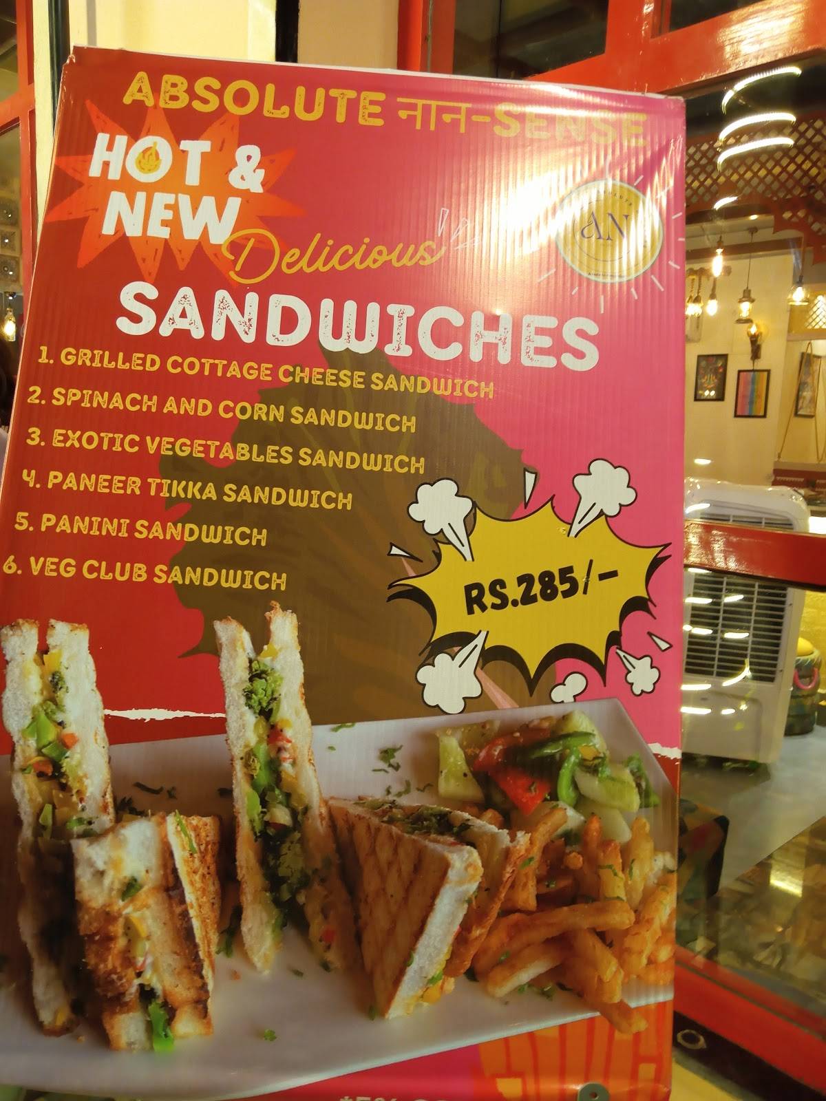 Absolute Naansense menu