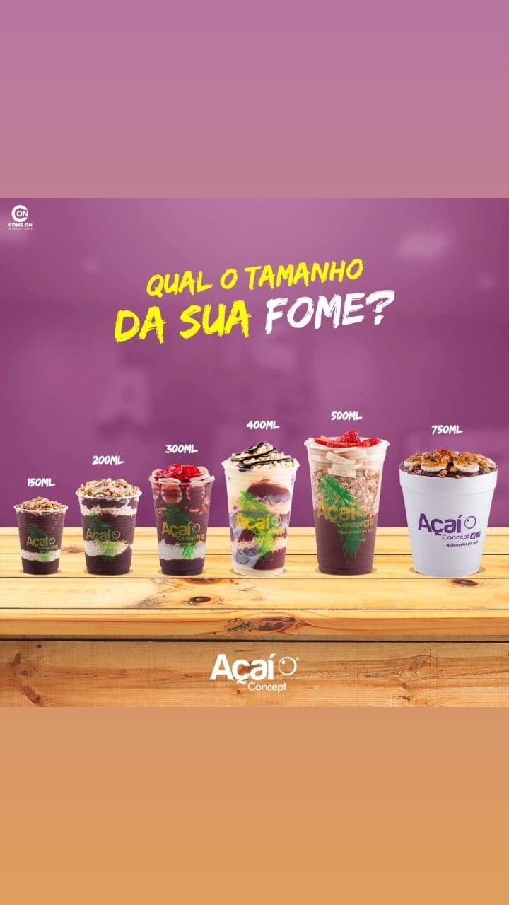 Açai Concept Centro cardápio